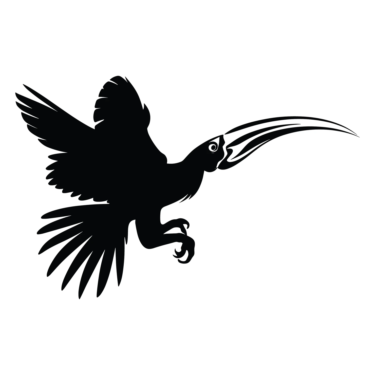Hornbill bird customizable silhouettes  set design #36868