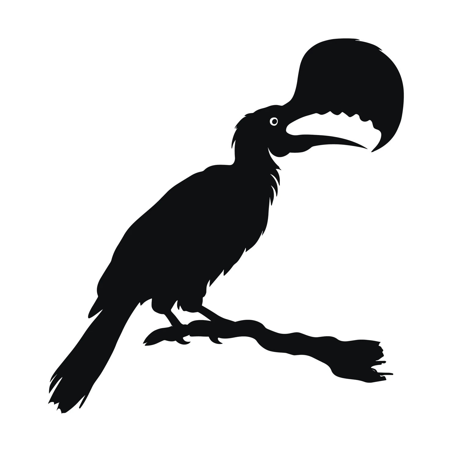 Hornbill bird customizable silhouettes  set design #36870