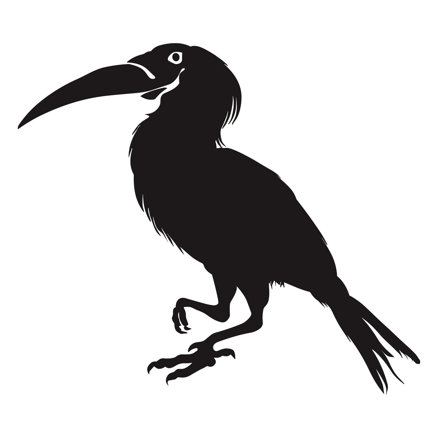 Hornbill bird customizable silhouettes  set design #36872