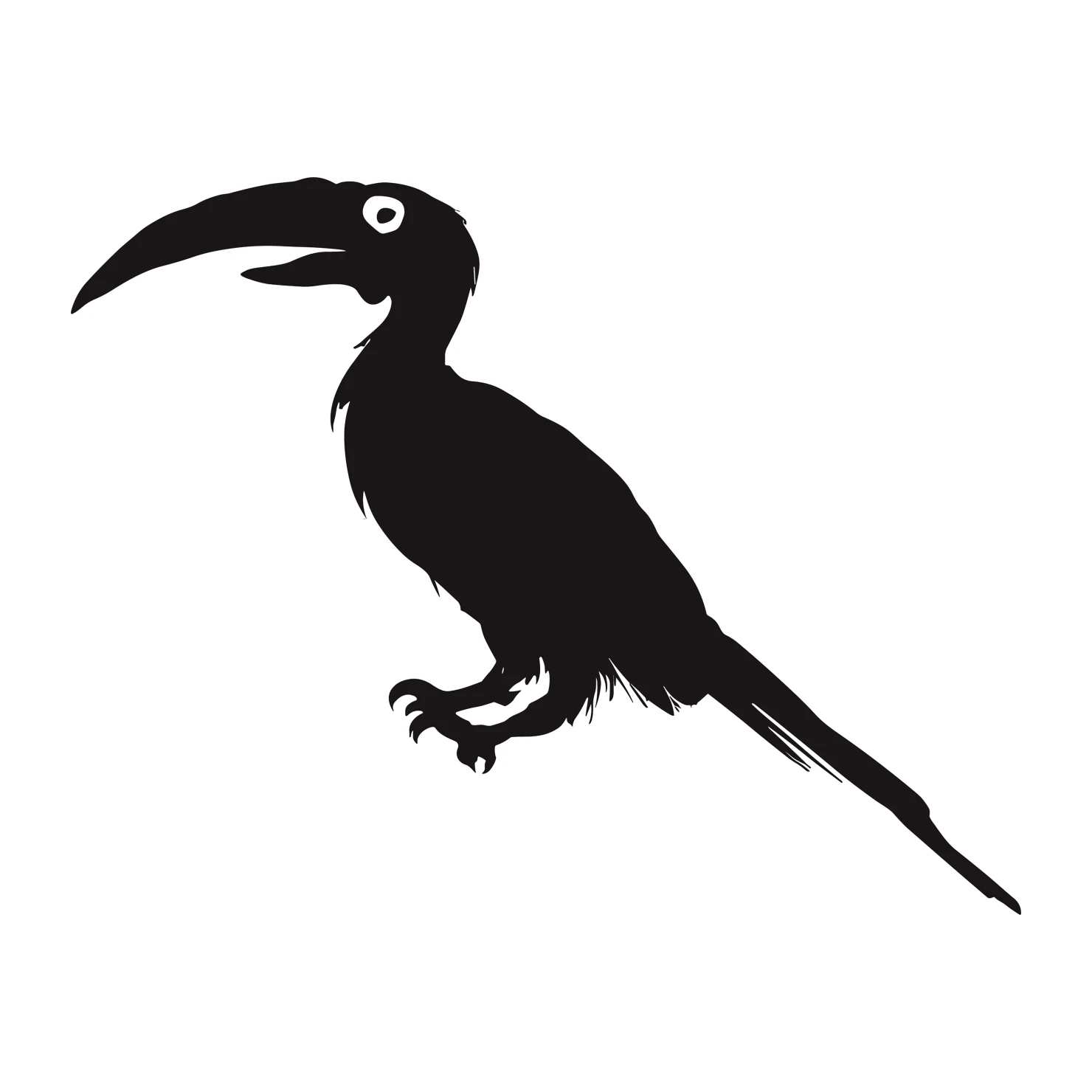 Hornbill bird customizable silhouettes  set design #36873