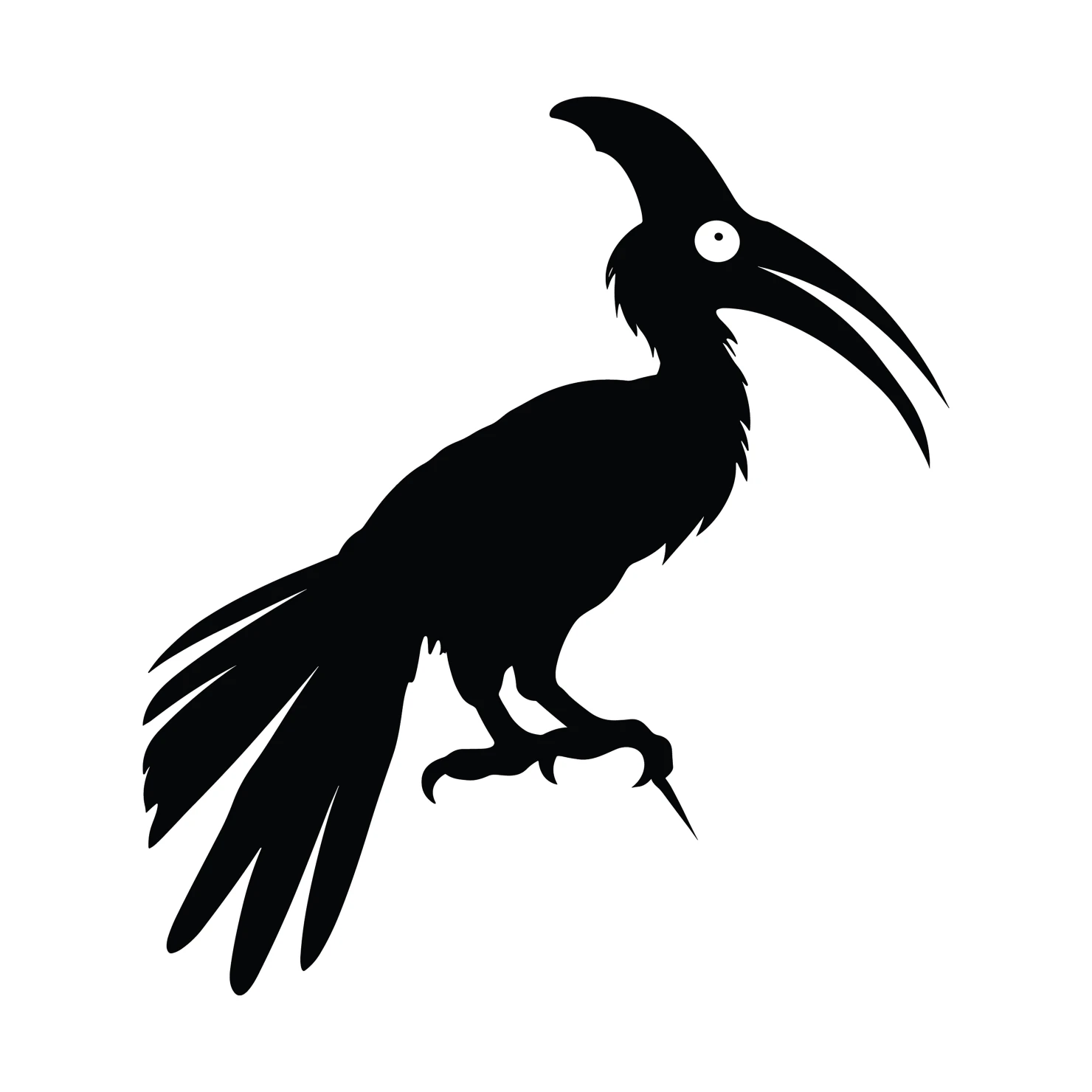 Hornbill bird customizable silhouettes  set design #36879