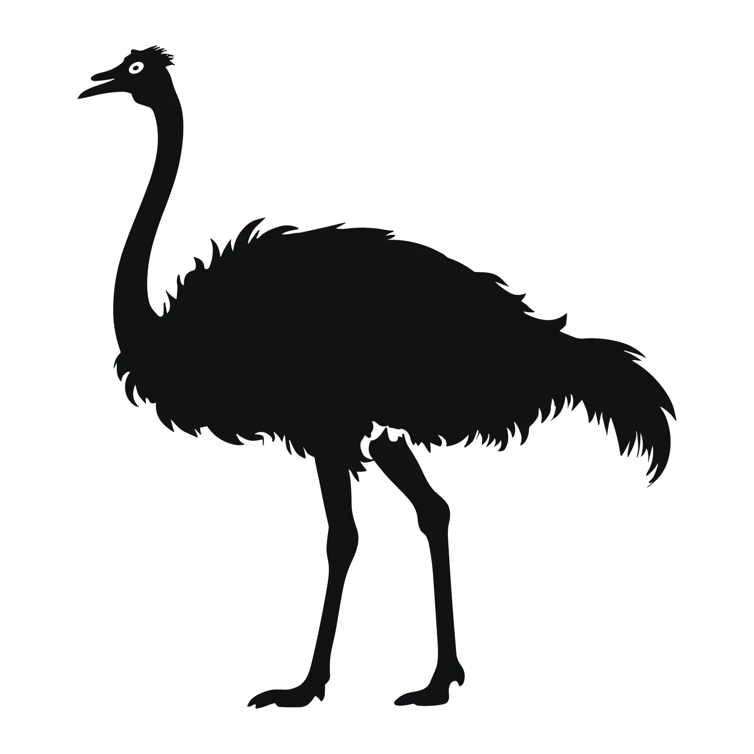 Ostrich customizable silhouettes set design #36945