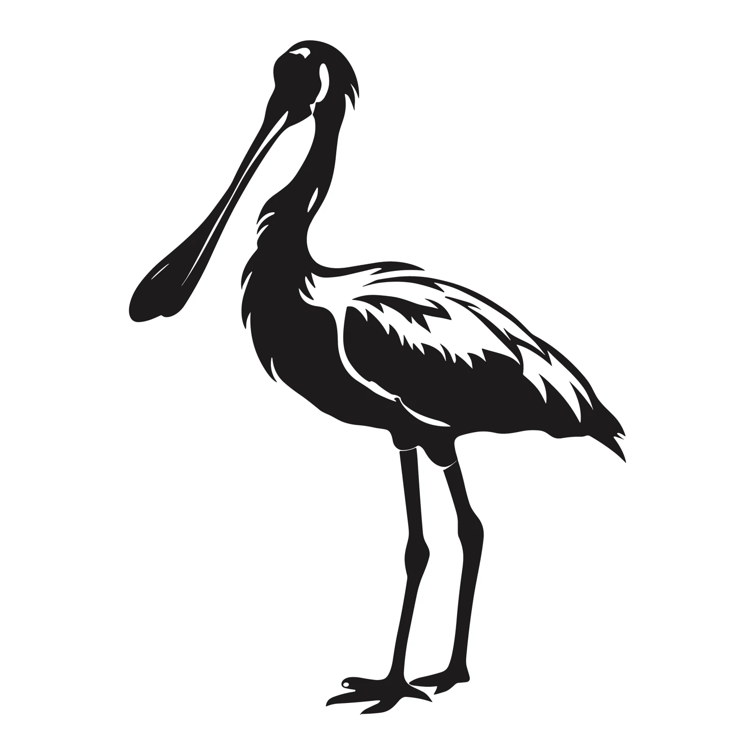 Spoonbill customizable silhouettes  set design #37010