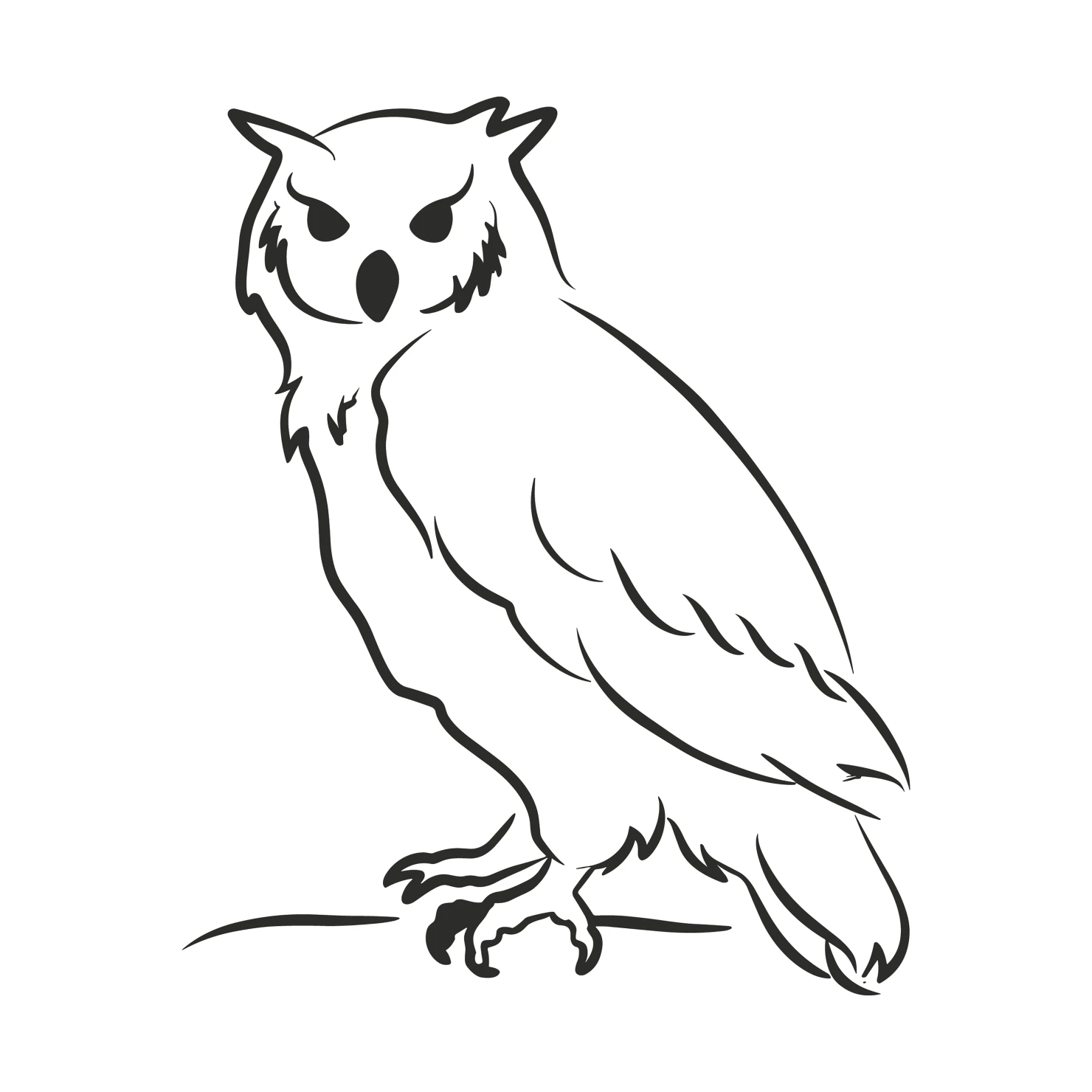 Snowy Owl customizable clip art set design #37023
