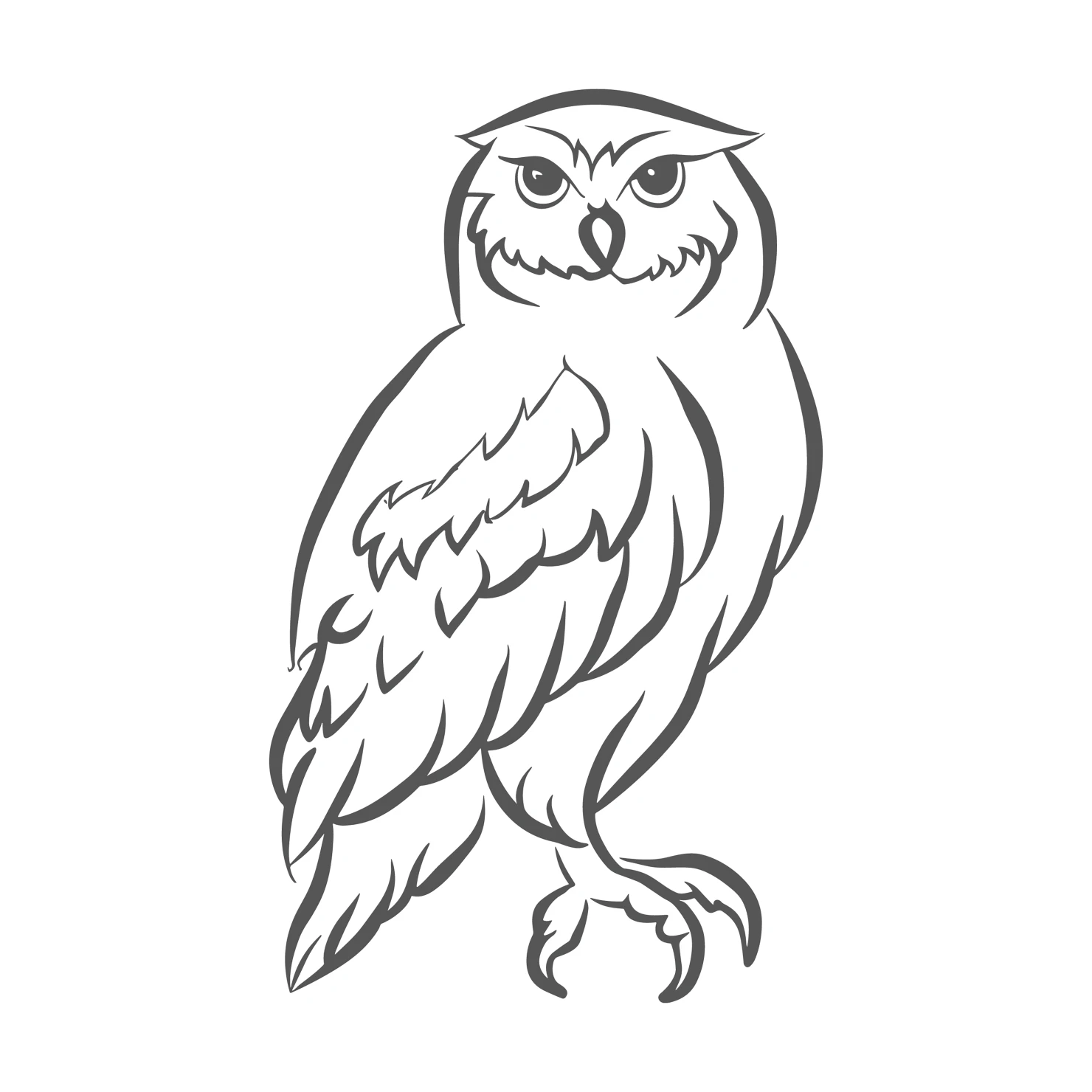 Snowy Owl customizable clip art set design #37024