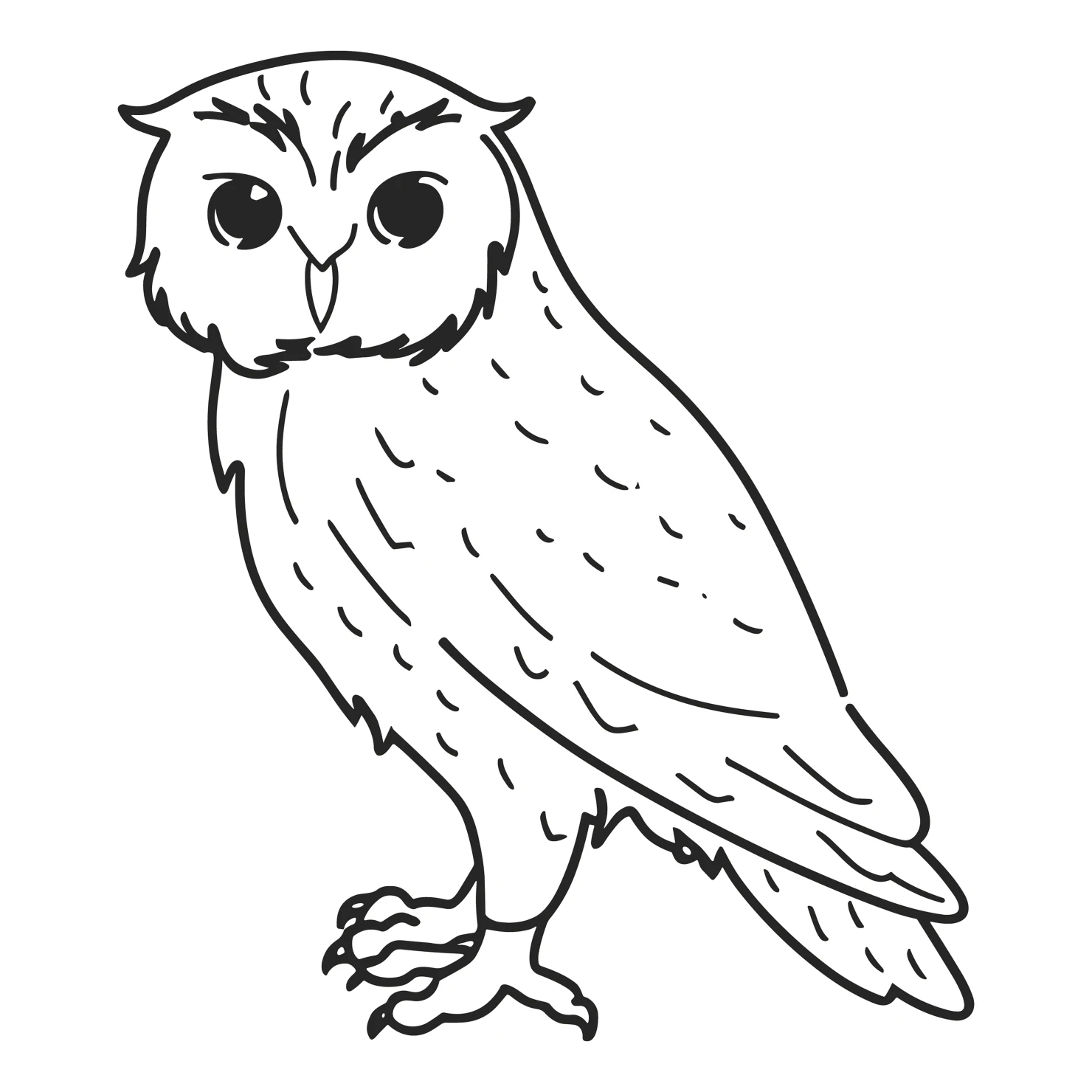 Snowy Owl customizable clip art set design #37025