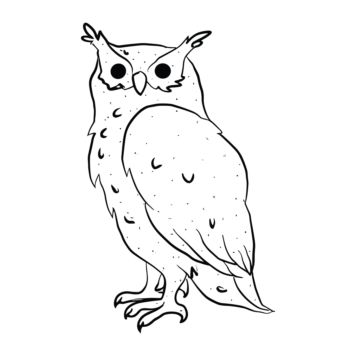 Snowy Owl customizable clip art set design #37026