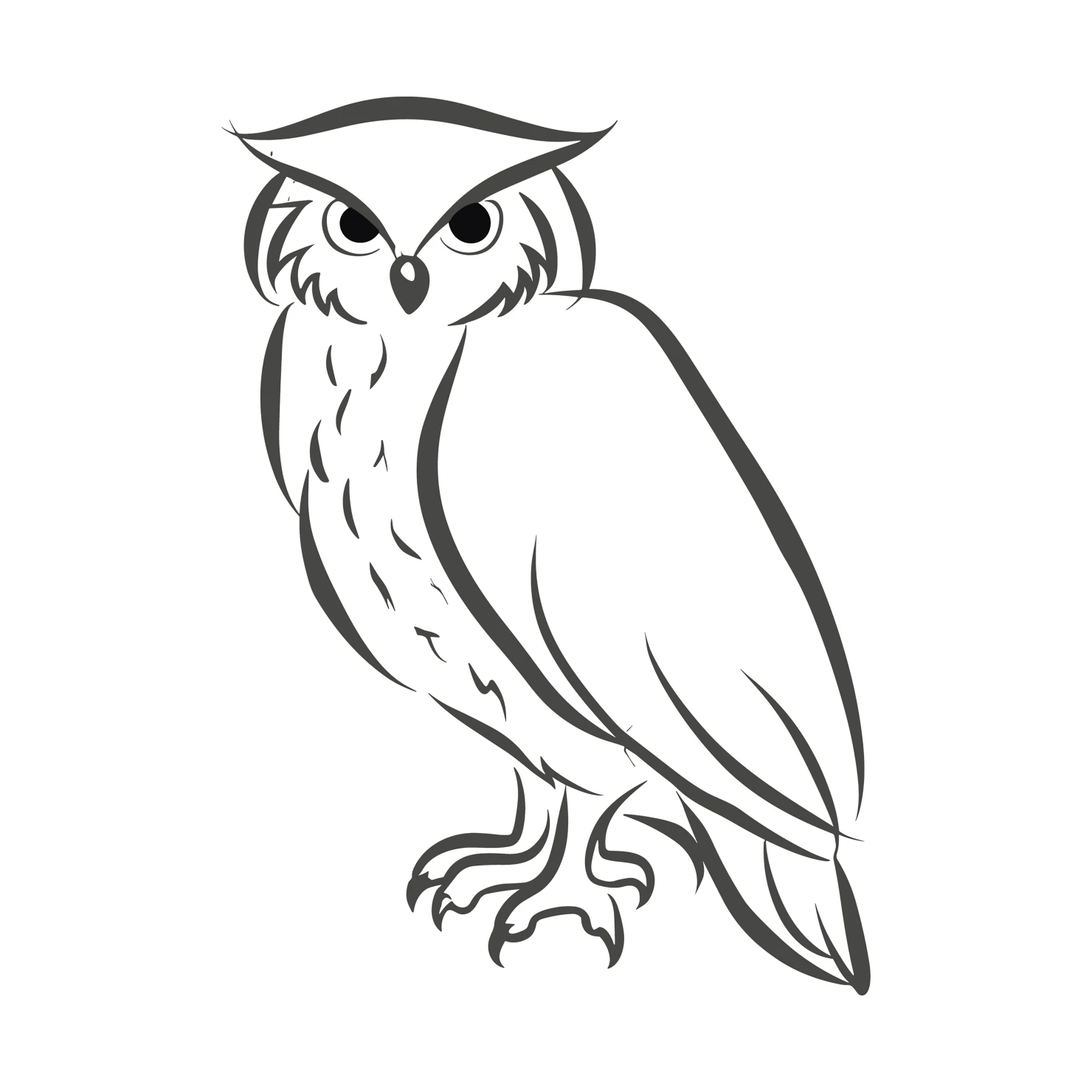 Snowy Owl customizable clip art set design #37029