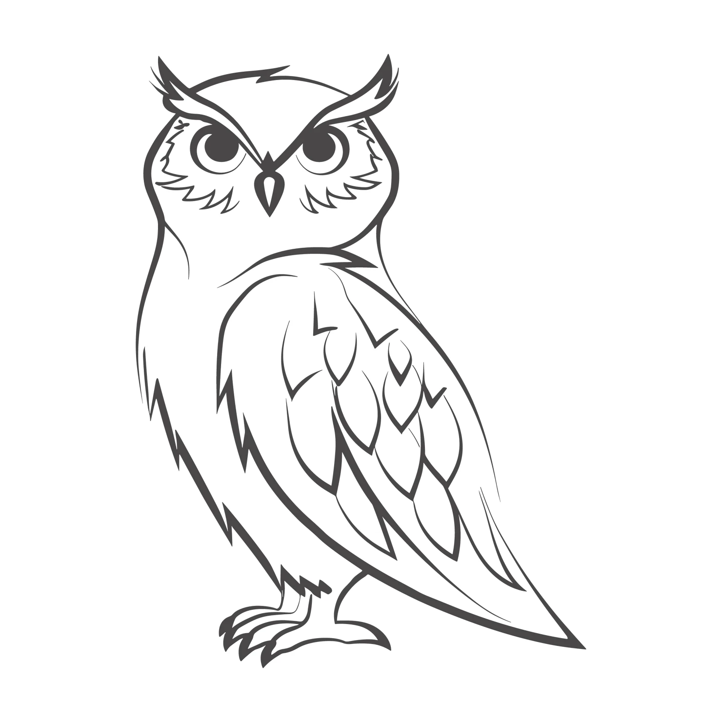 Snowy Owl customizable clip art set design #37030