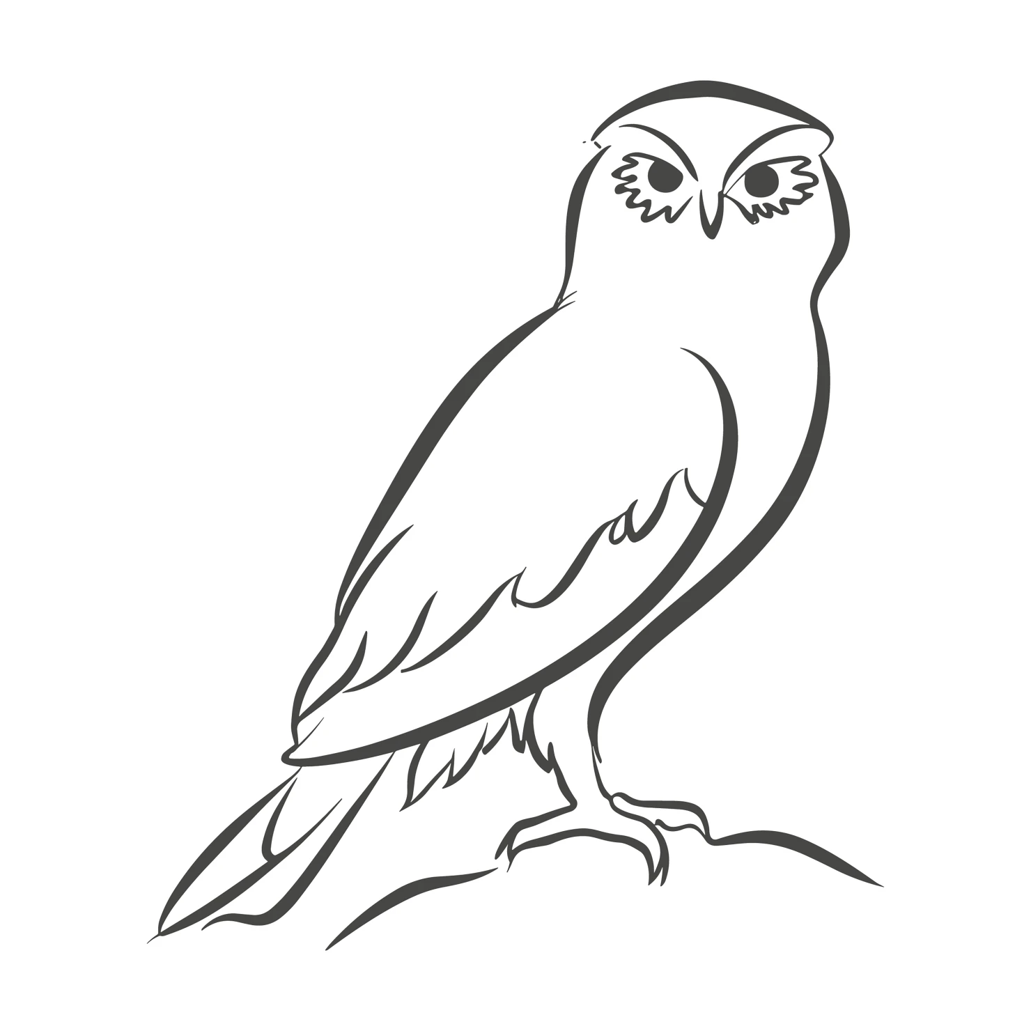 Snowy Owl customizable clip art set design #37031
