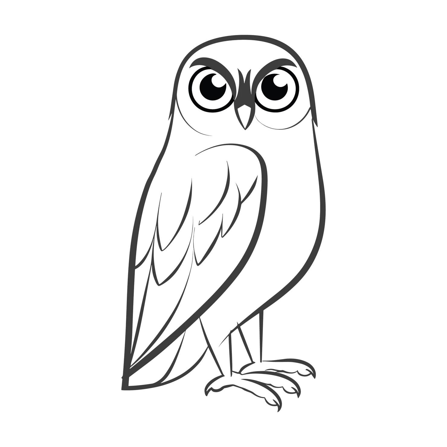 Snowy Owl customizable clip art set design #37032