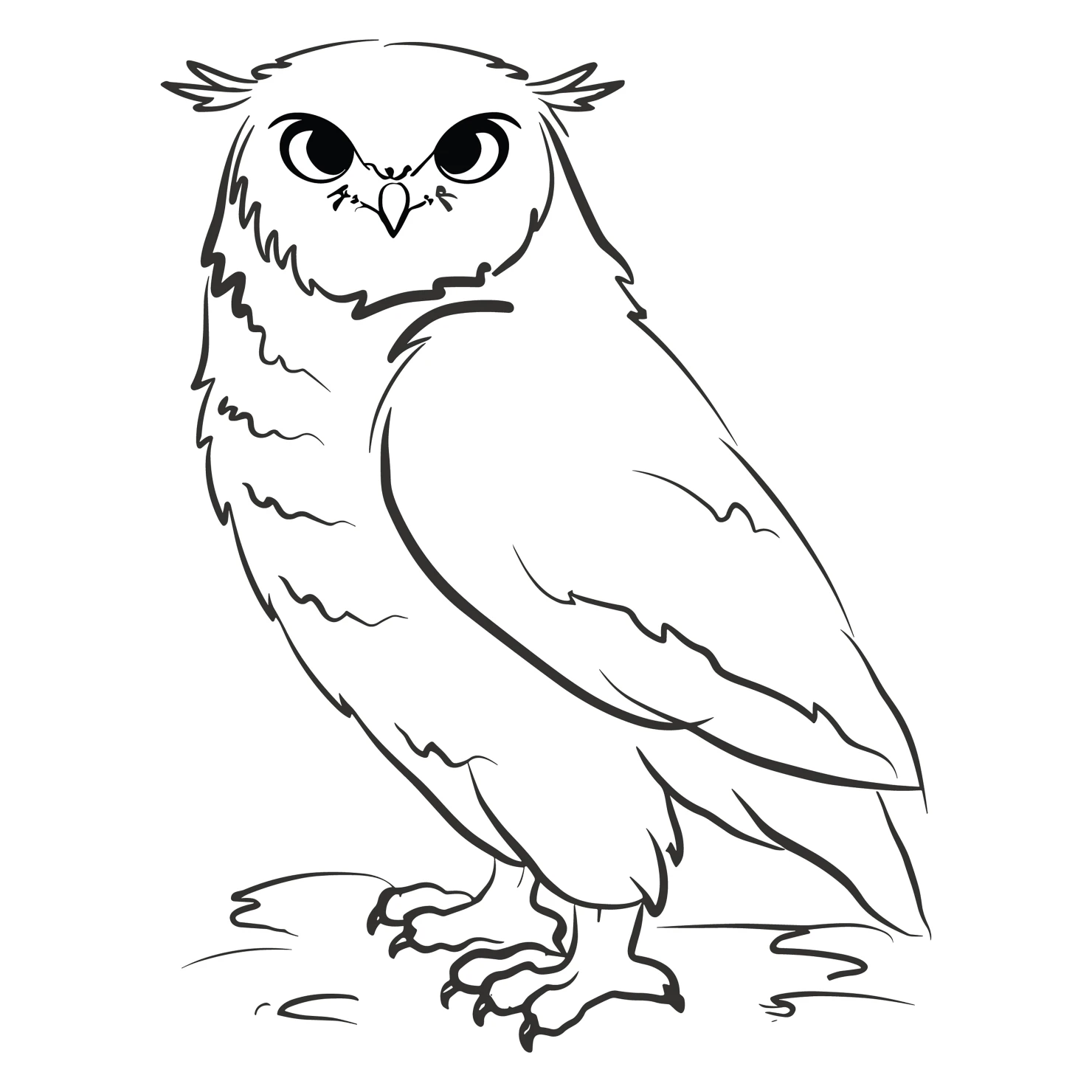 Snowy Owl customizable clip art set design #37033