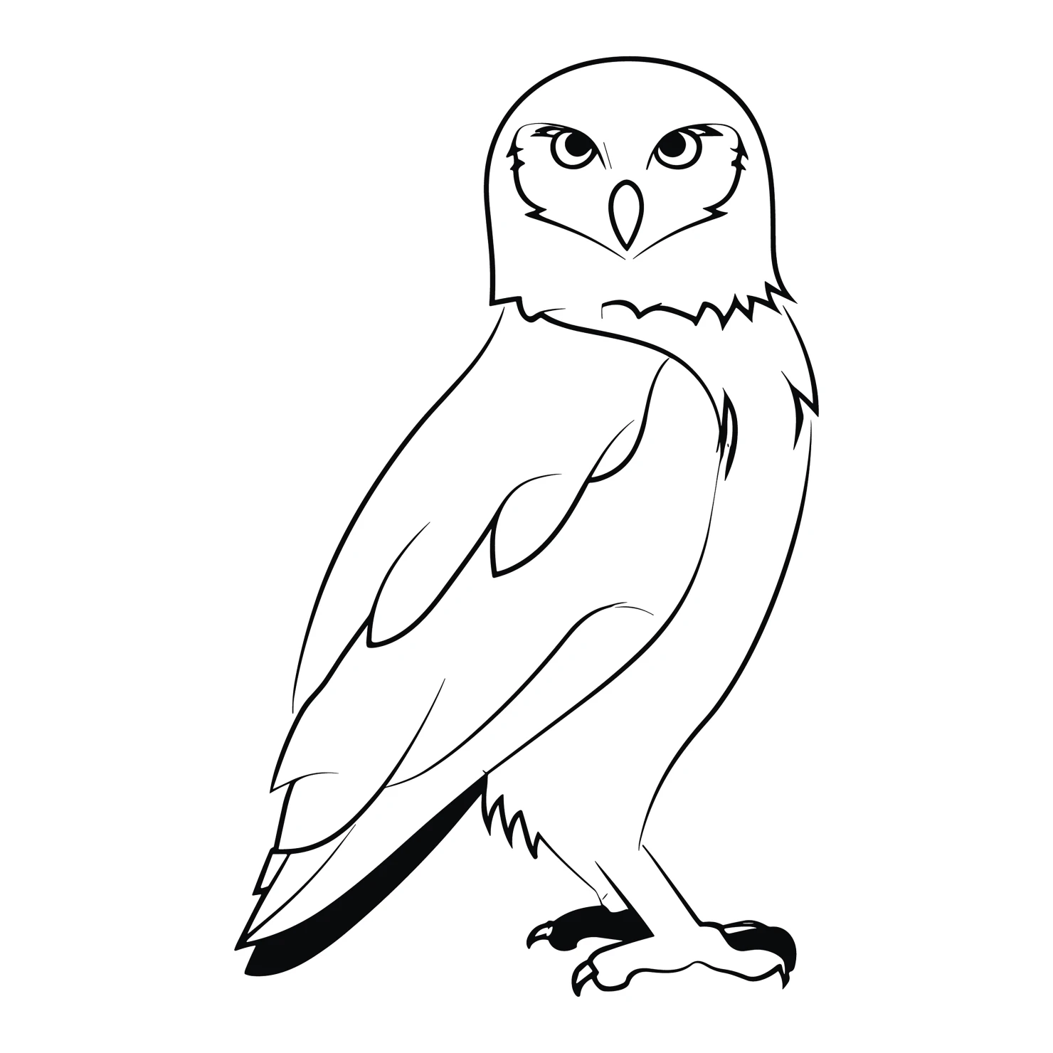 Snowy Owl customizable clip art set design #37037