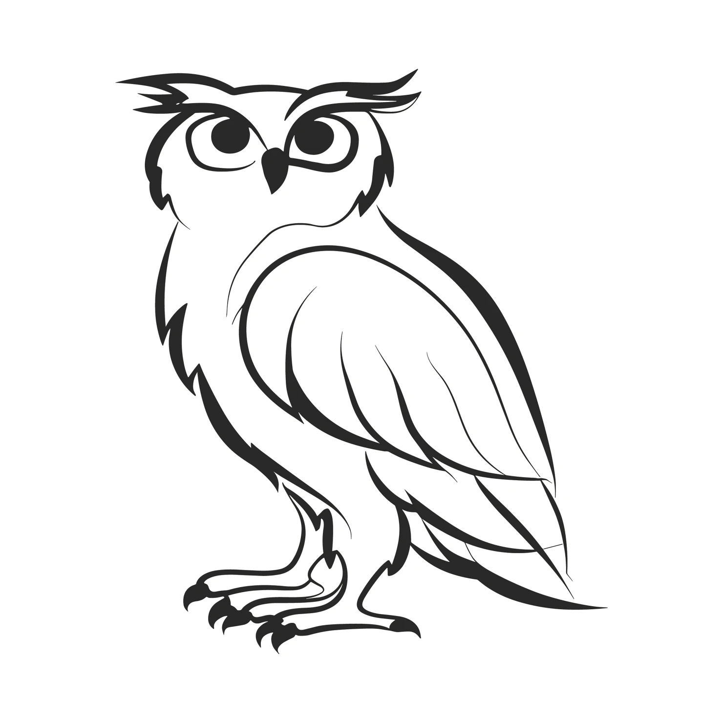 Snowy Owl customizable clip art set design #37041