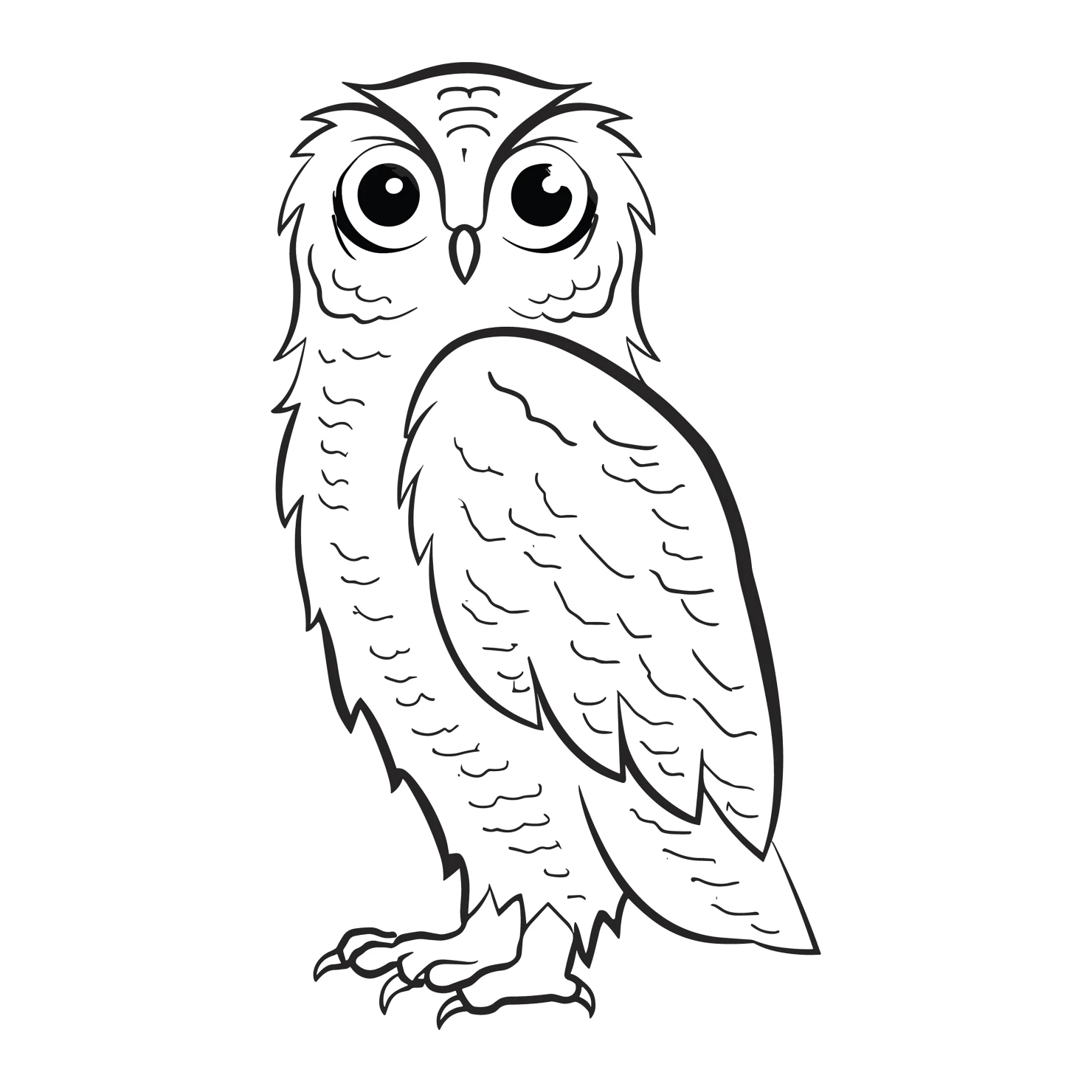 Snowy Owl customizable clip art set design #37042