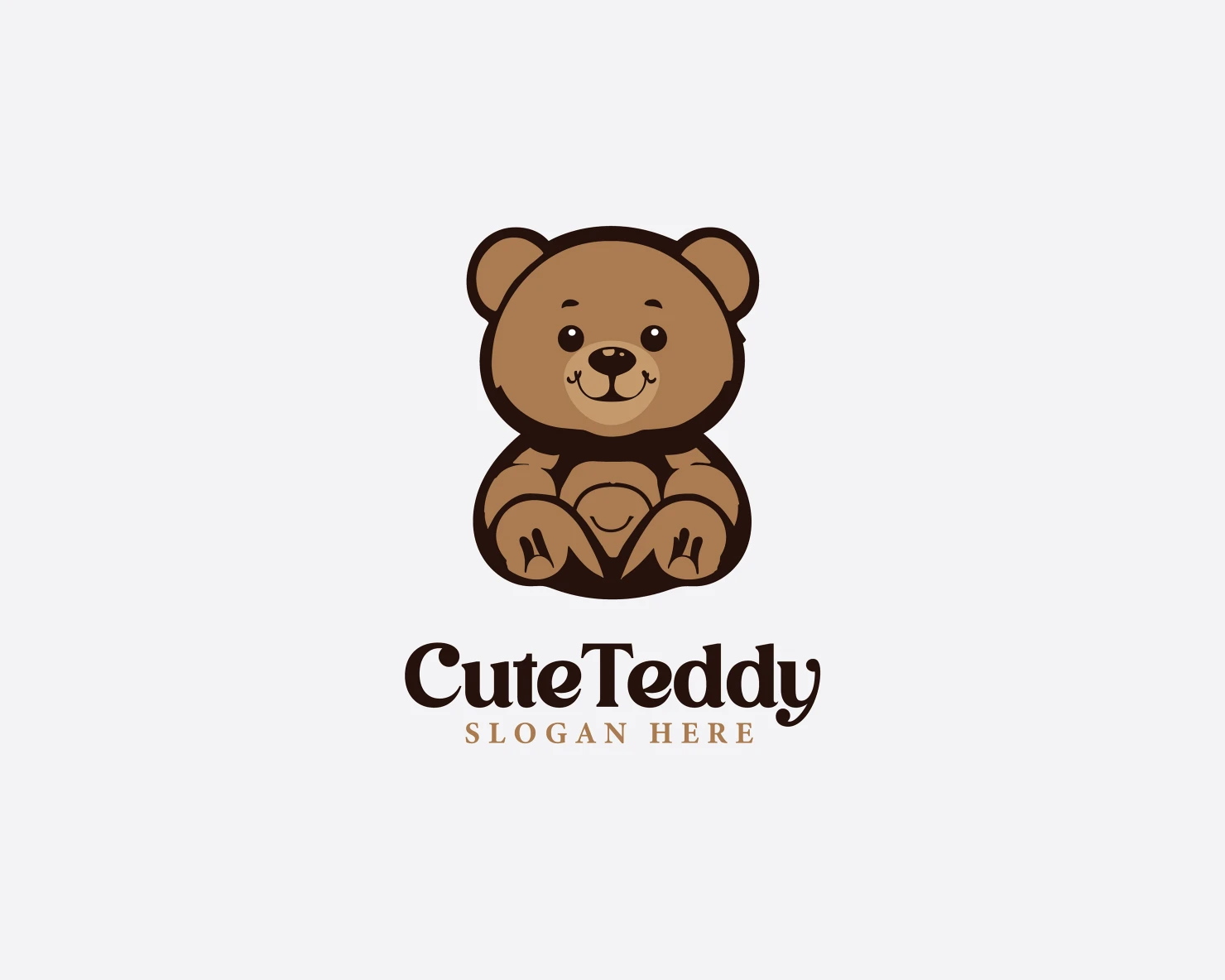 Cute Teddy customizable logo set design #37078