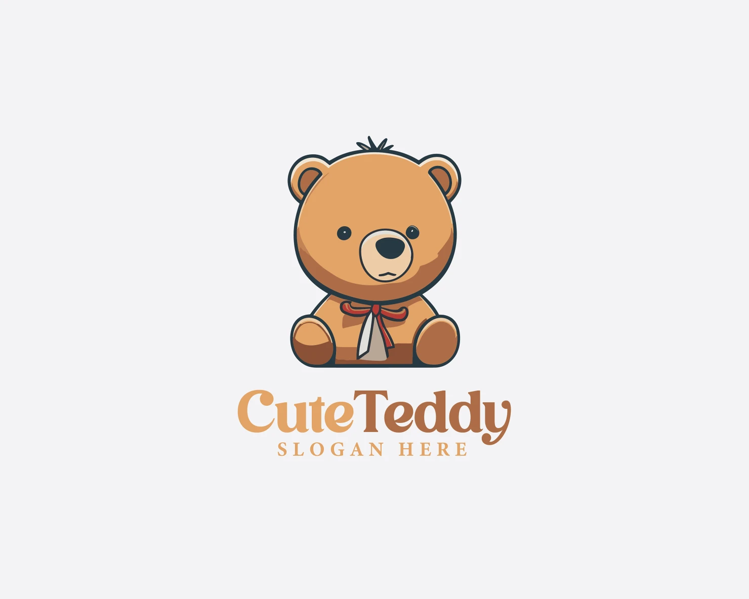 Cute Teddy customizable logo set design #37087