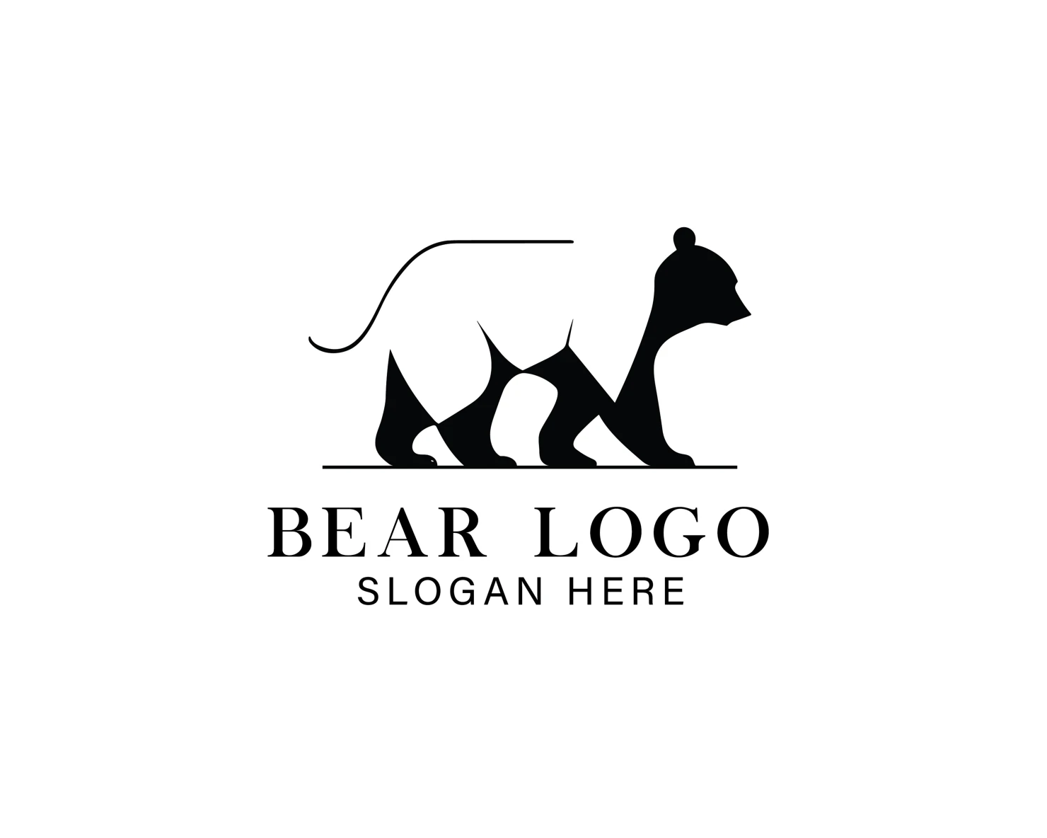 Bear customizable logo set design #37089