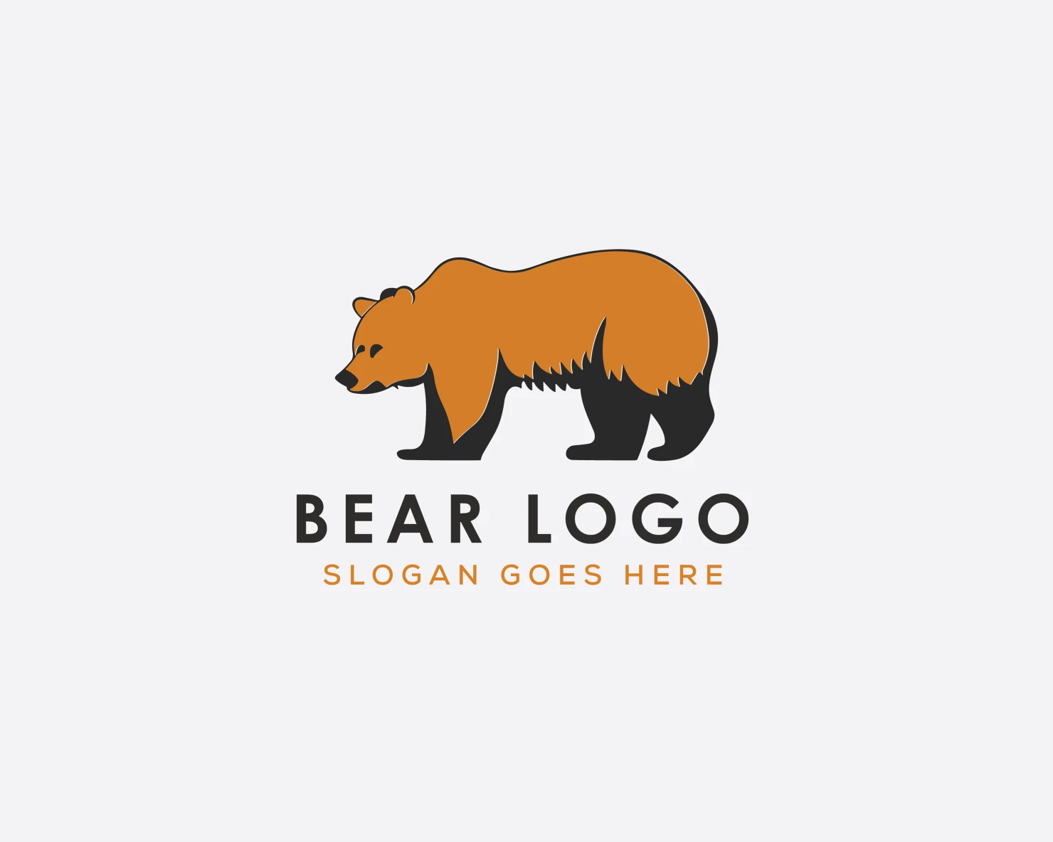Bear customizable logo set design #37098