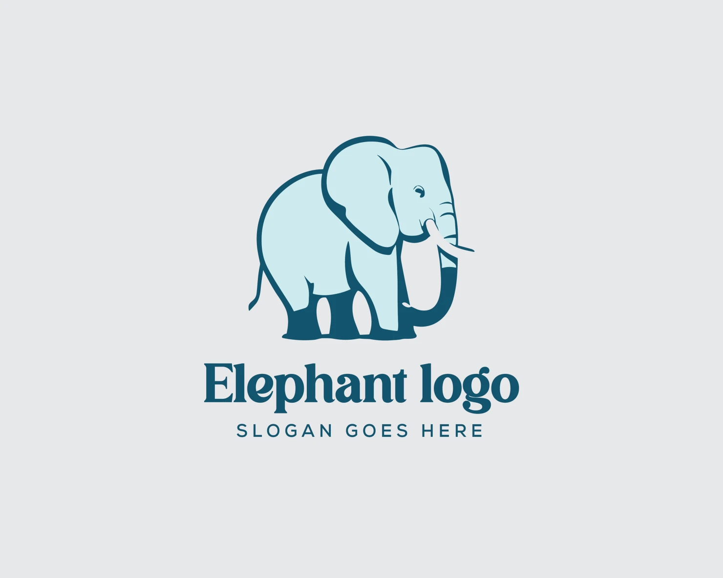 Elephant customizable logo set design #37114