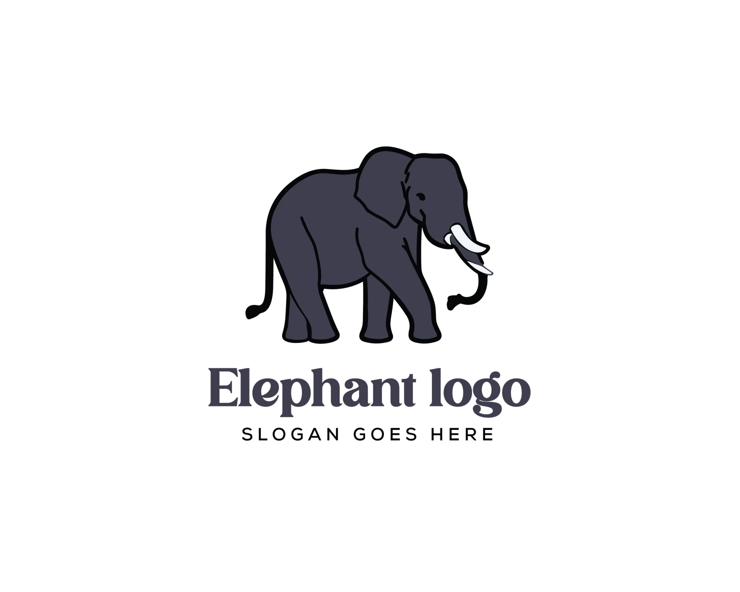 Elephant customizable logo set design #37115