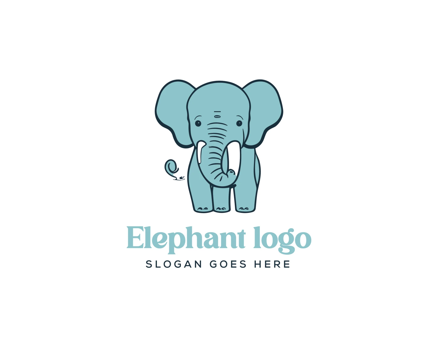Elephant customizable logo set design #37116