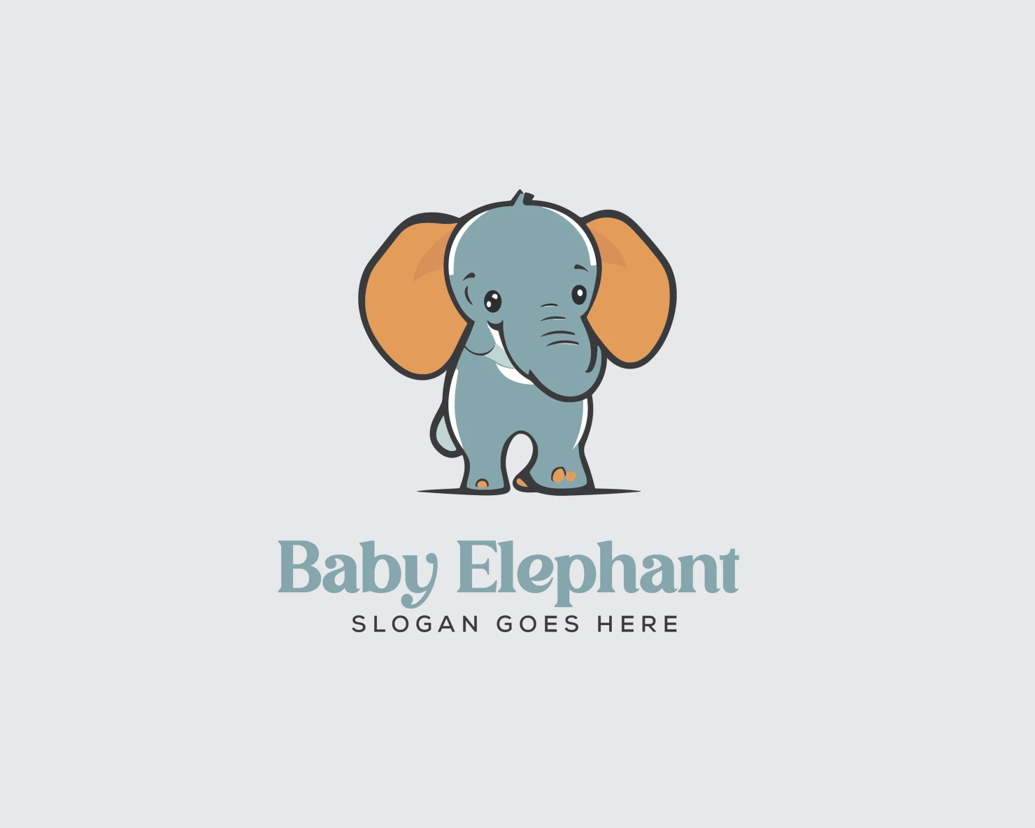Elephant customizable logo set design #37117