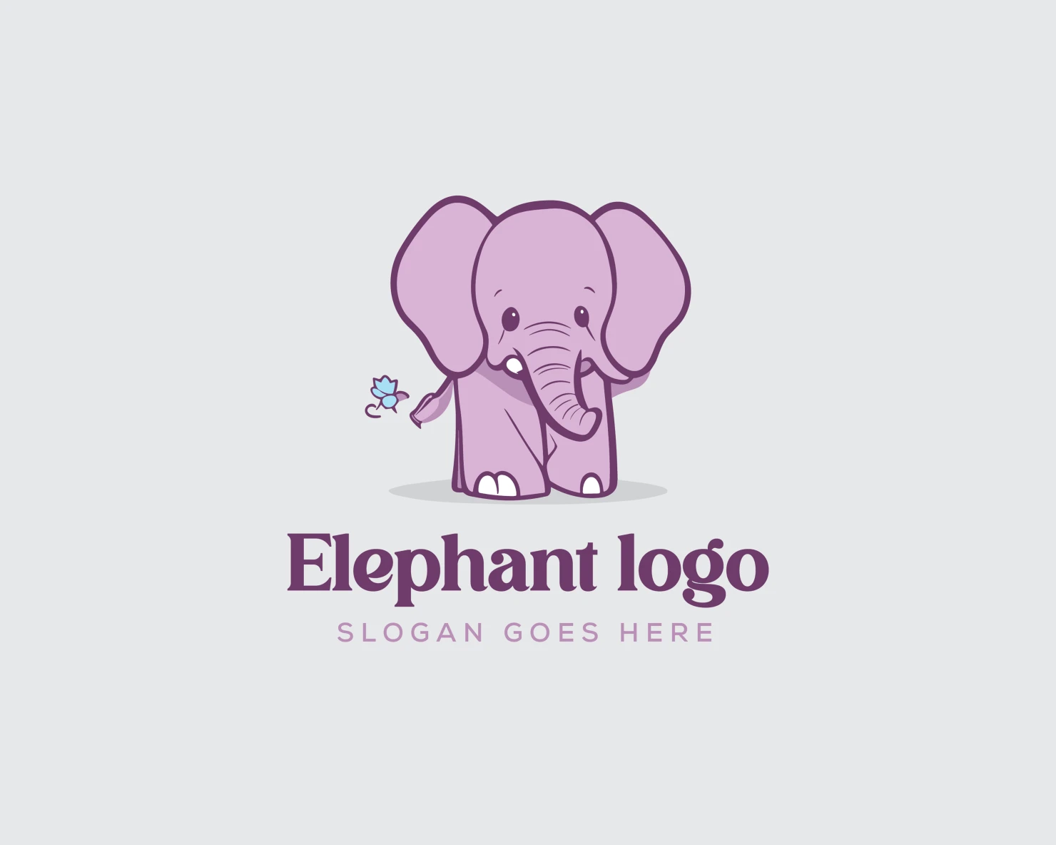 Elephant customizable logo set design #37119