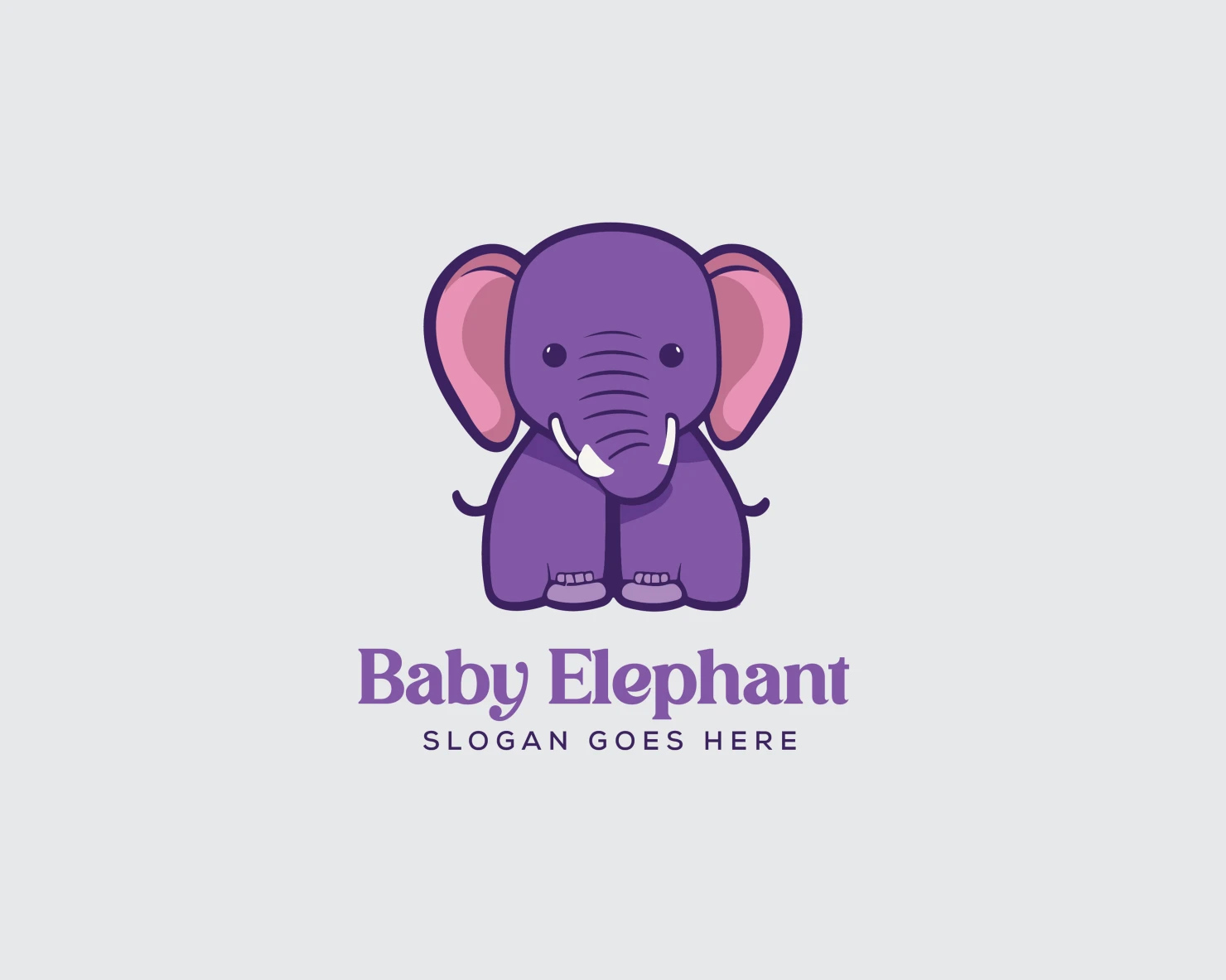 Elephant customizable logo set design #37120