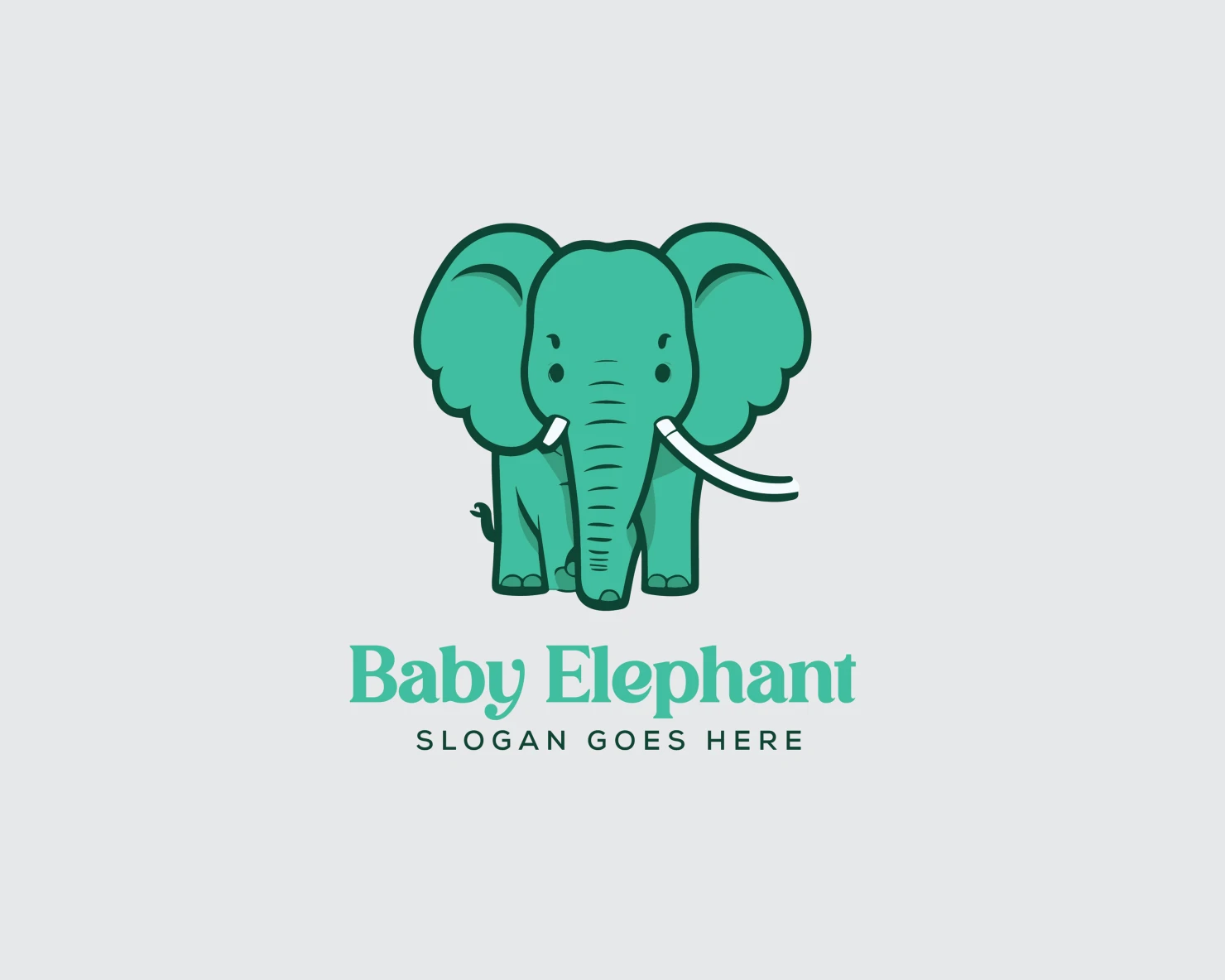 Elephant customizable logo set design #37122