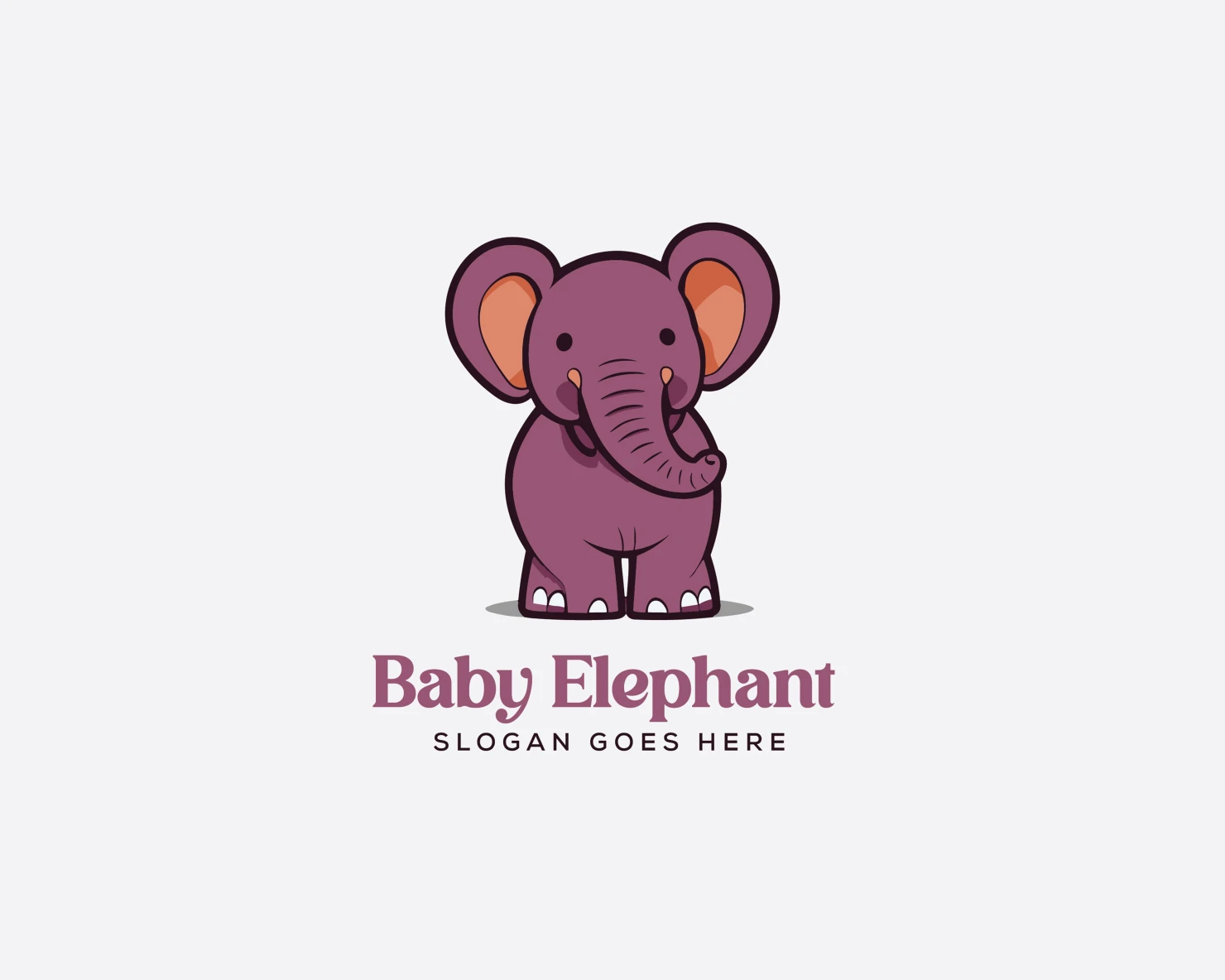 Elephant customizable logo set design #37123
