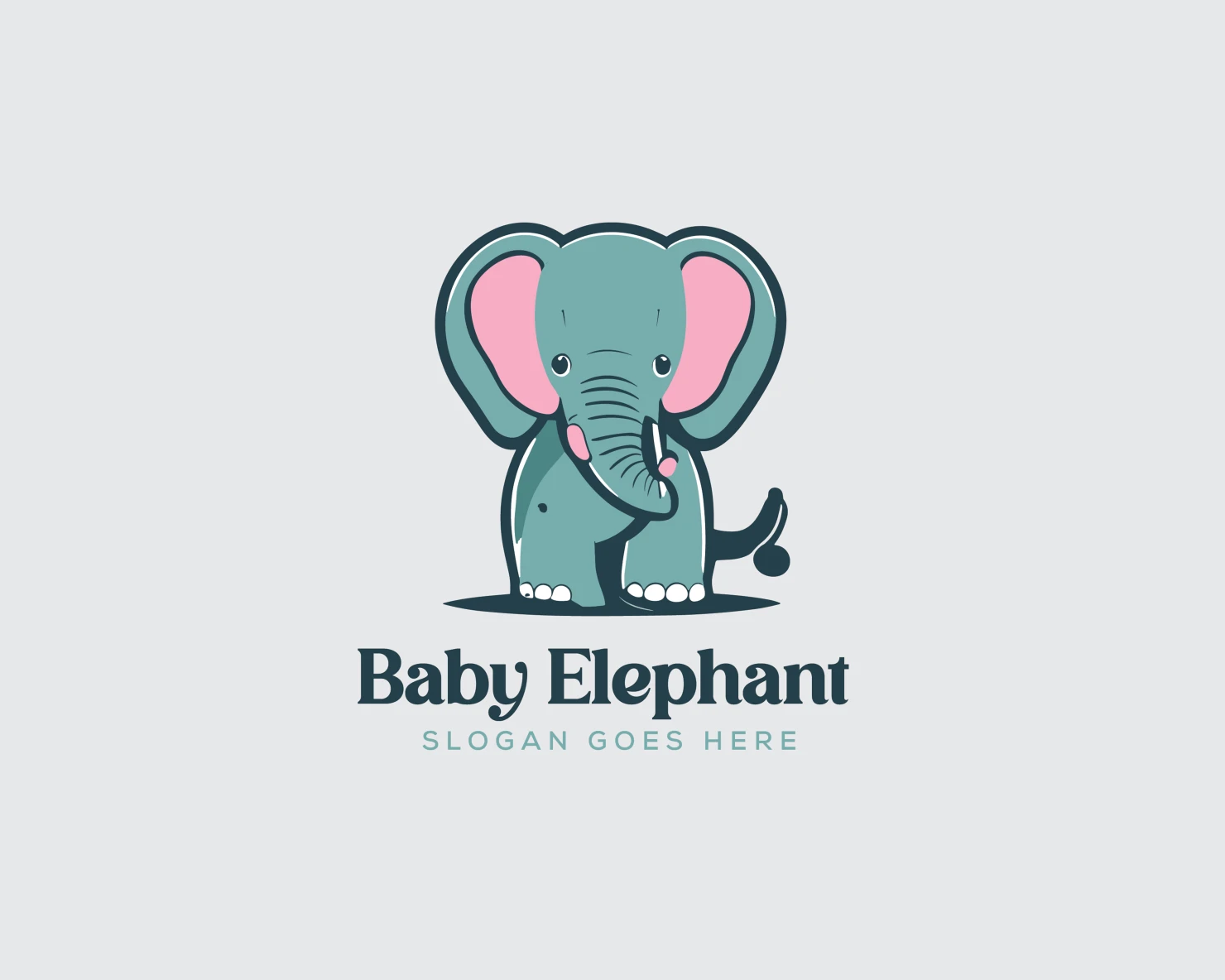 Elephant customizable logo set design #37127