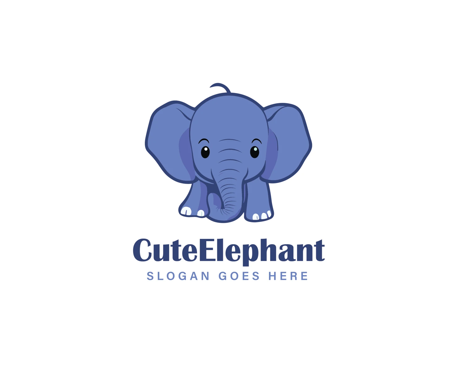 Elephant customizable logo set design #37129