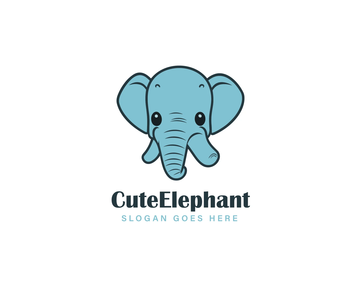 Elephant customizable logo set design #37132