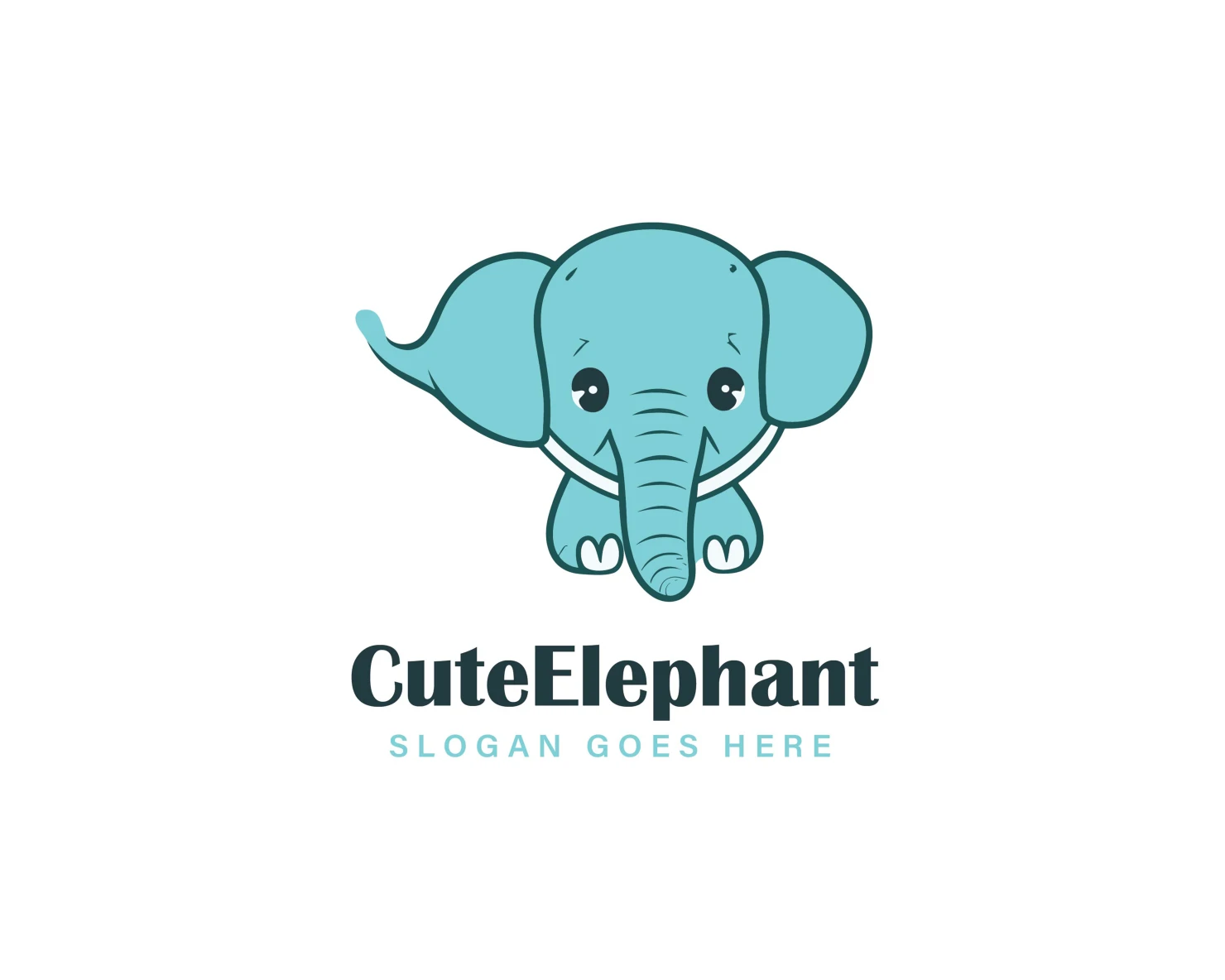 Elephant customizable logo set design #37133