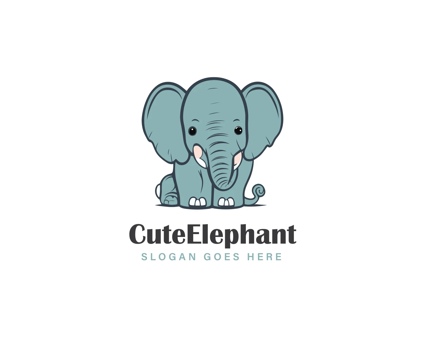 Elephant customizable logo set design #37136