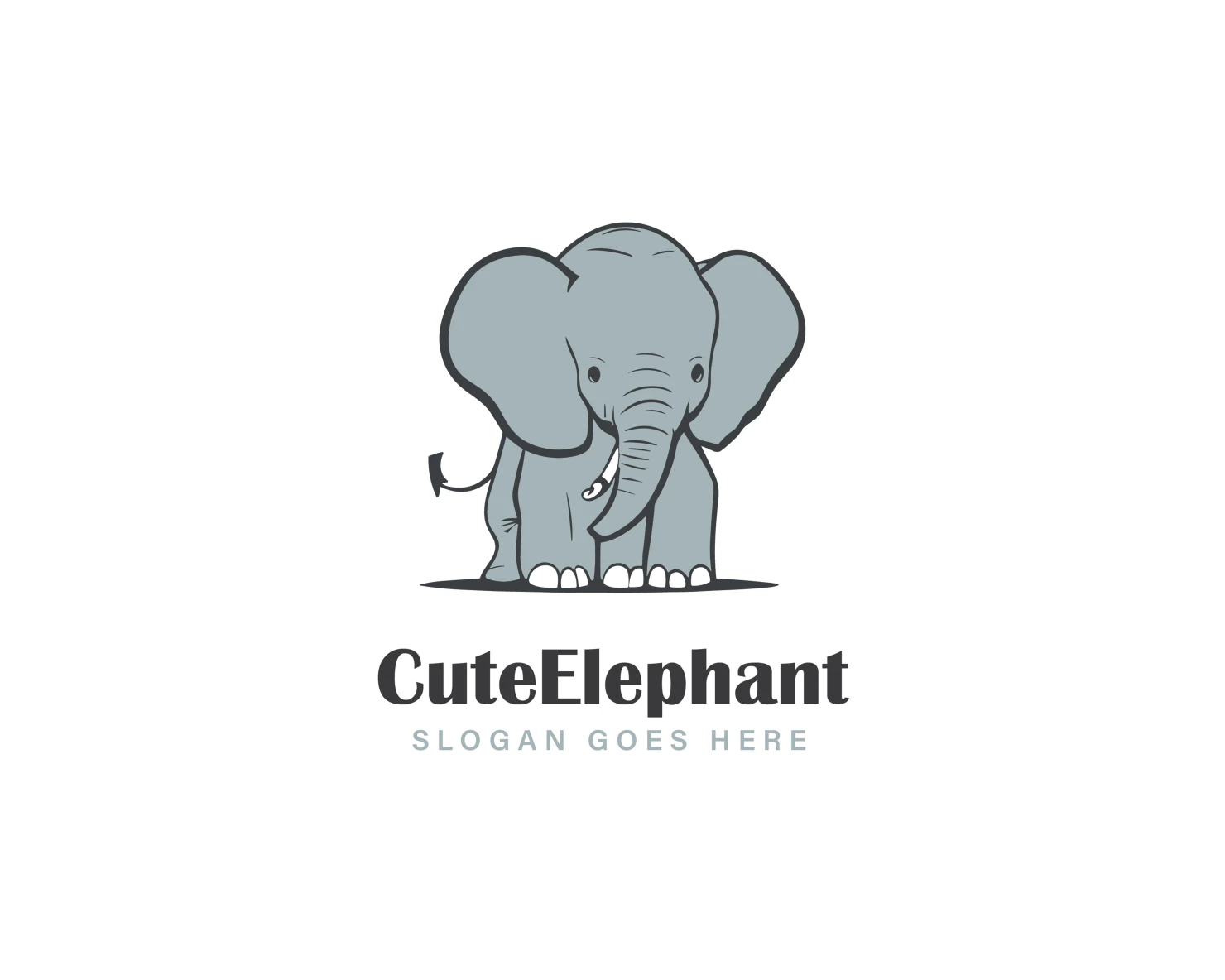 Elephant customizable logo set design #37140