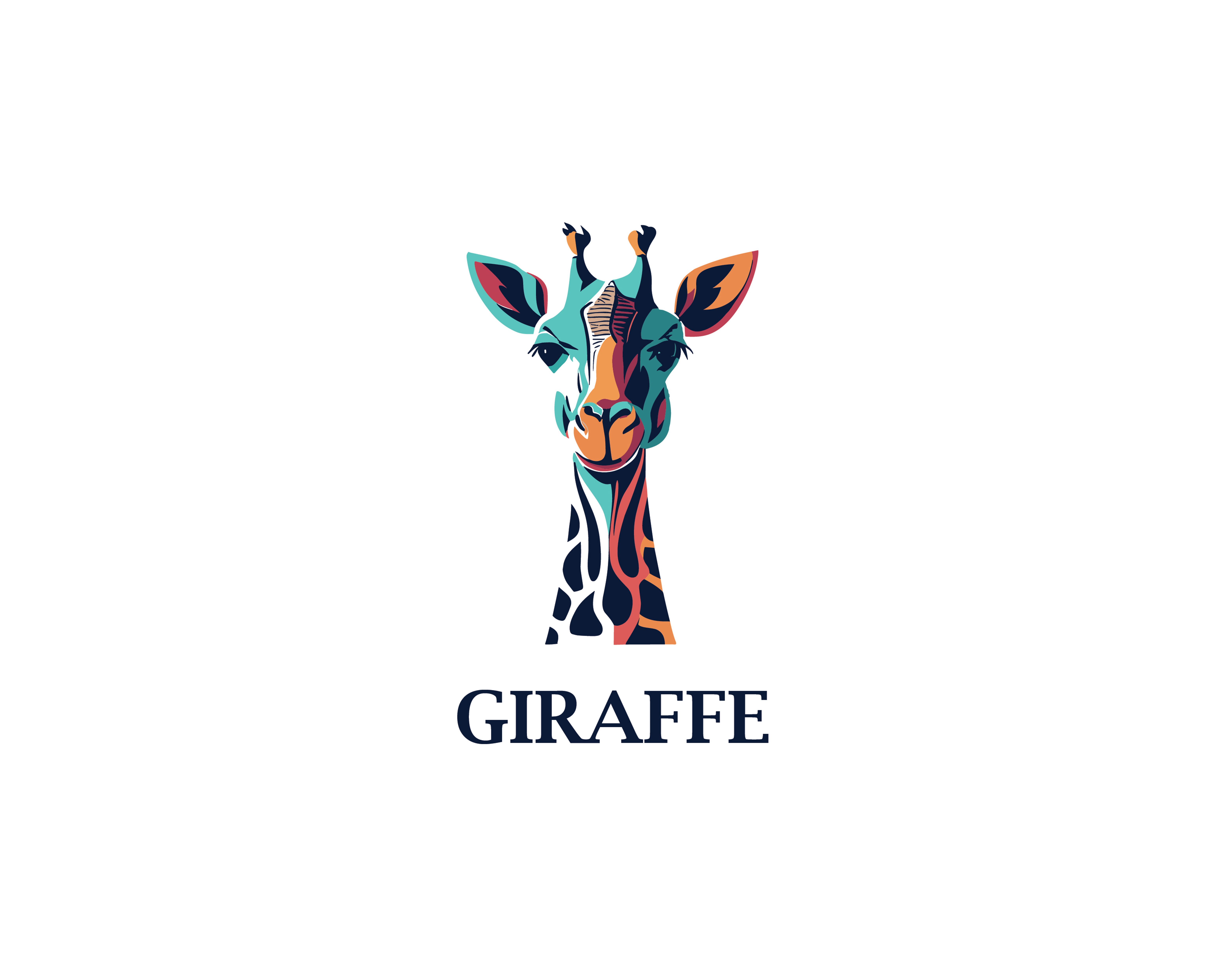 Giraffe customizable logo set design #37373