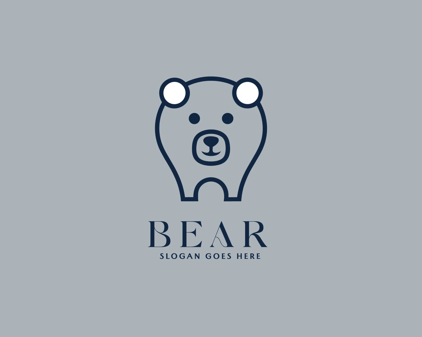 Bear customizable logo set design #37187