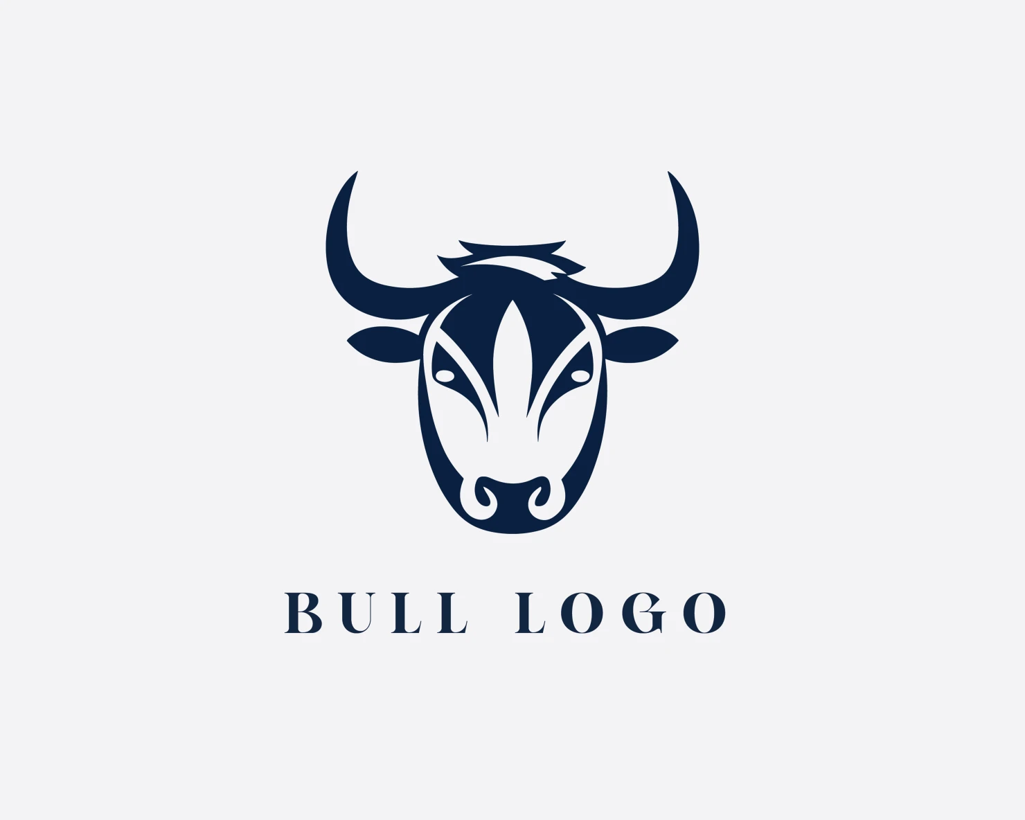 Bull customizable logo set design #37192