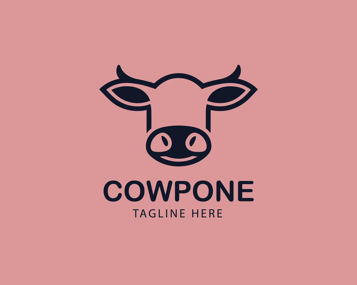 Cow customizable logo set design #37194