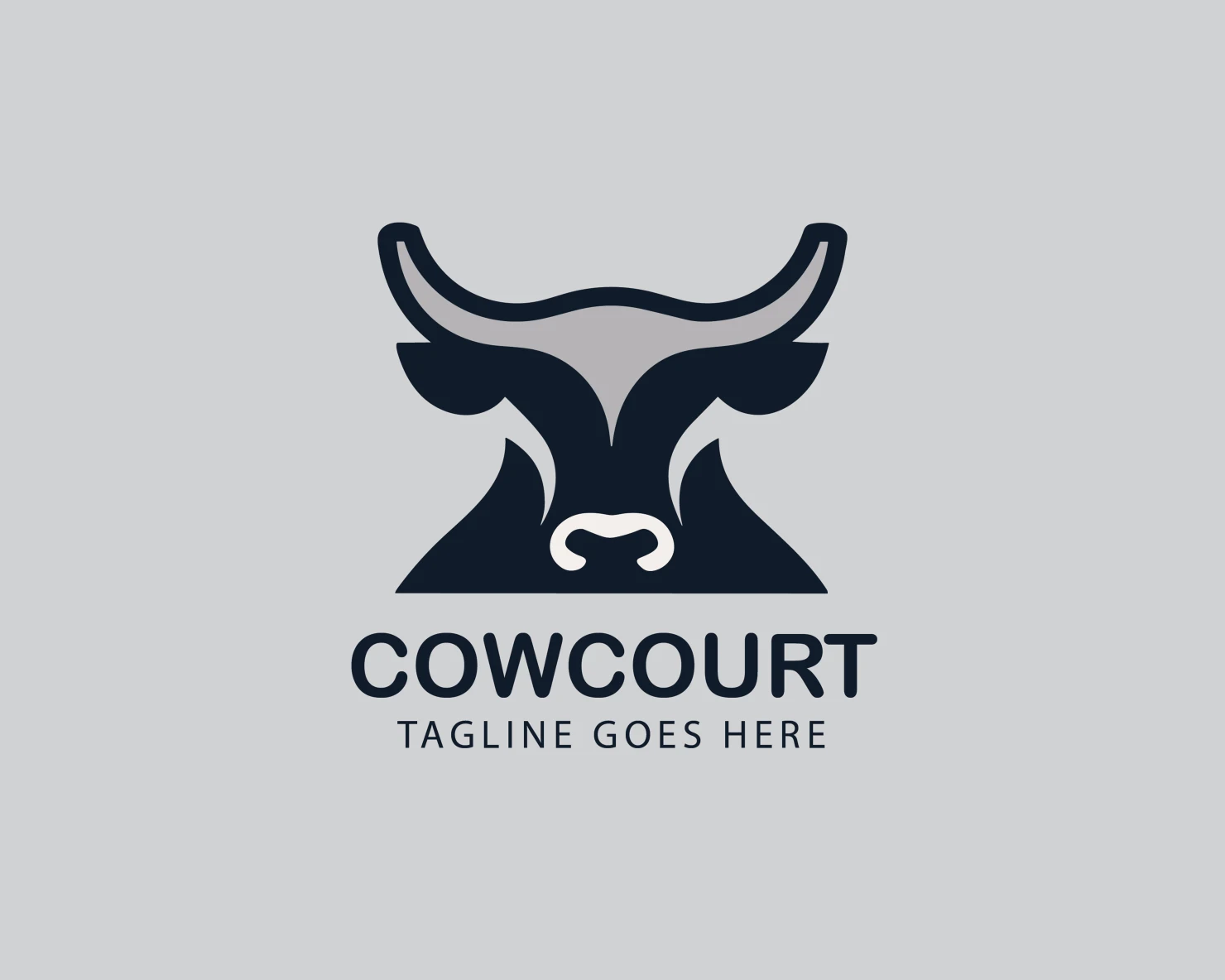 Cow customizable logo set design #37195