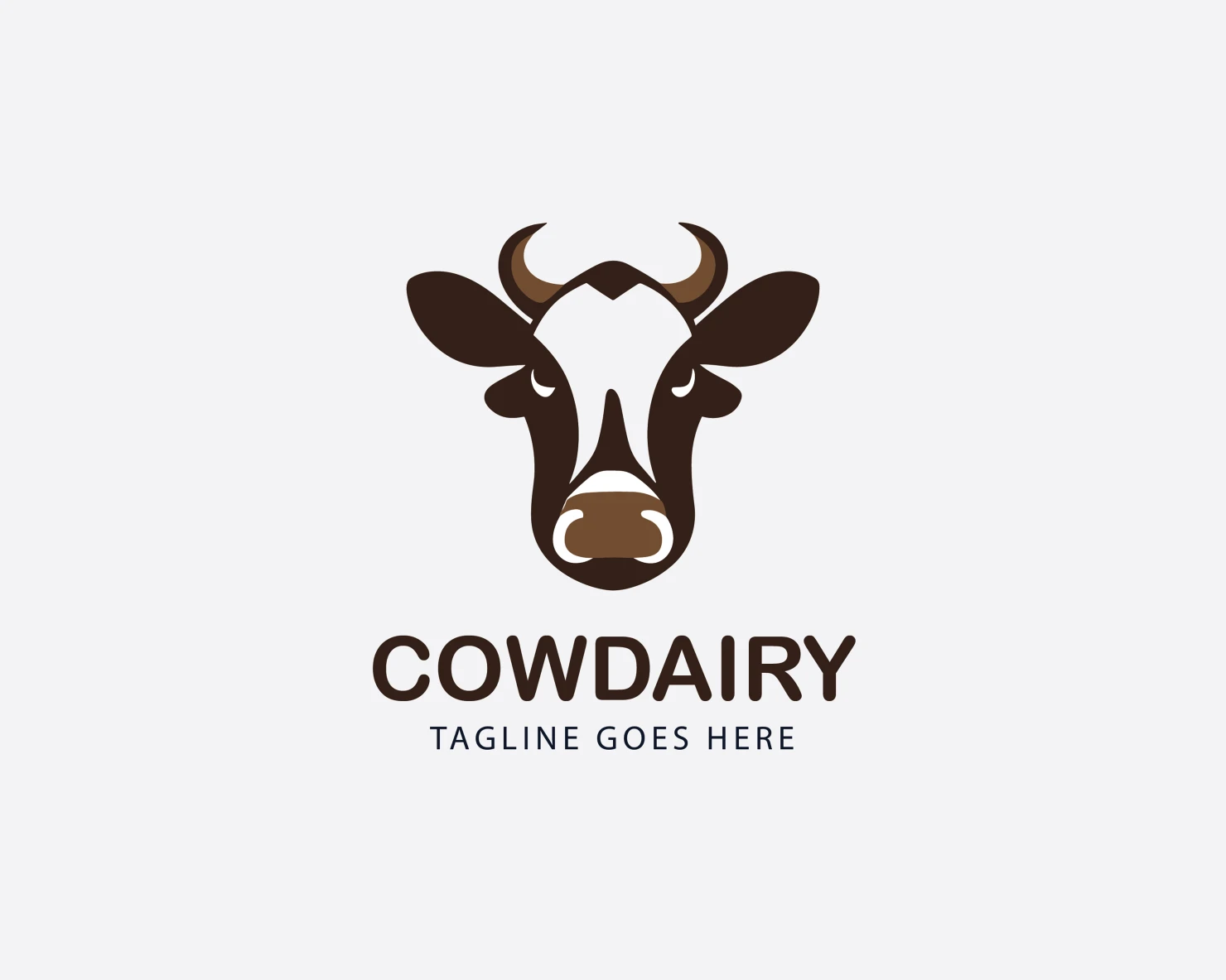 Cow customizable logo set design #37196