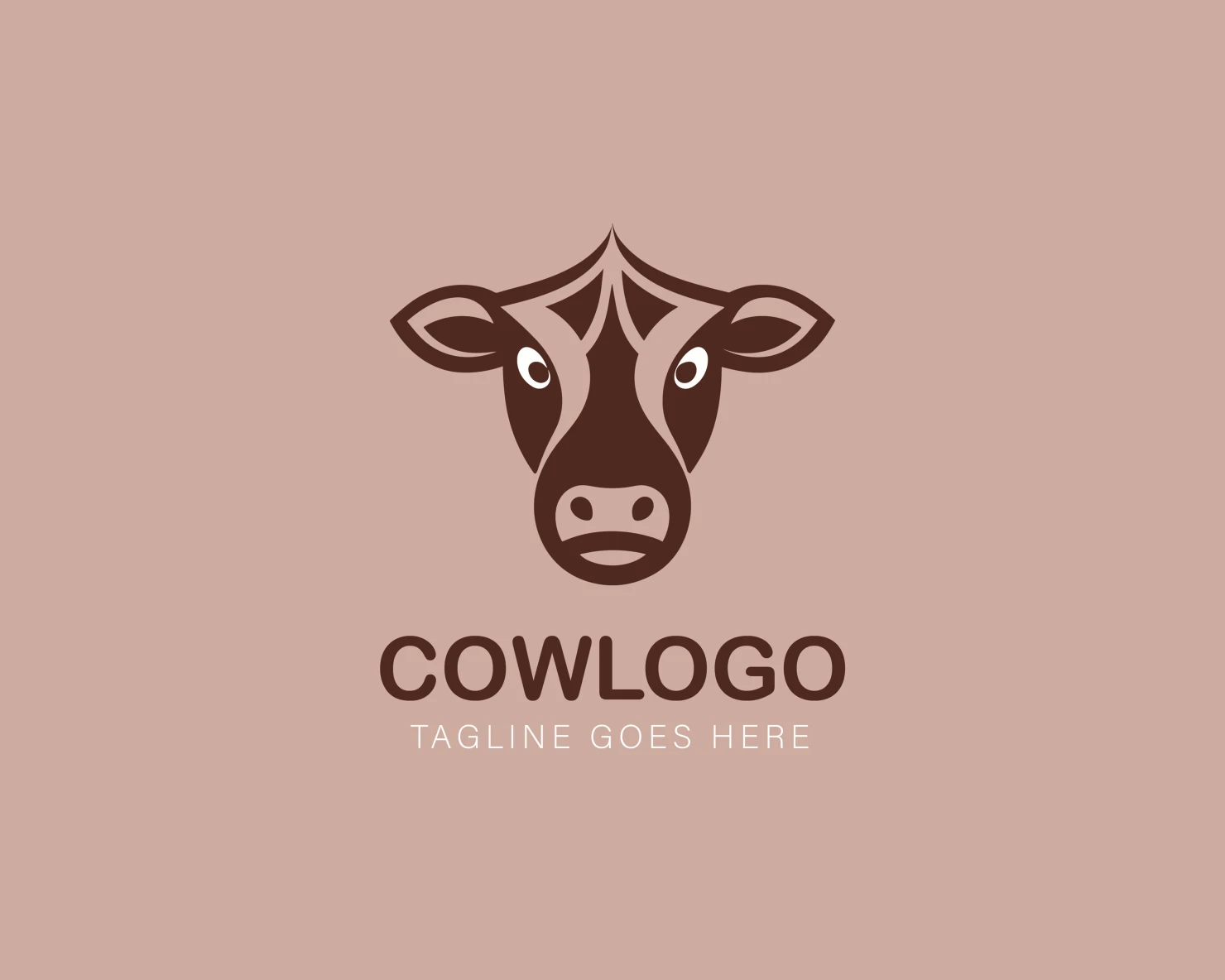 Cow customizable logo set design #37199