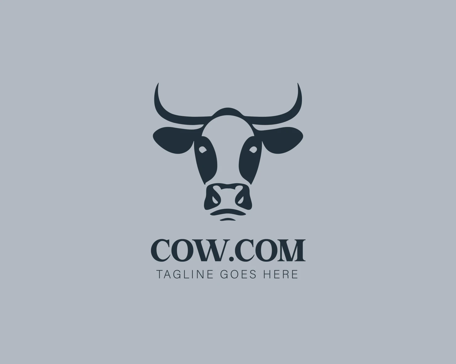 Cow customizable logo set design #37201