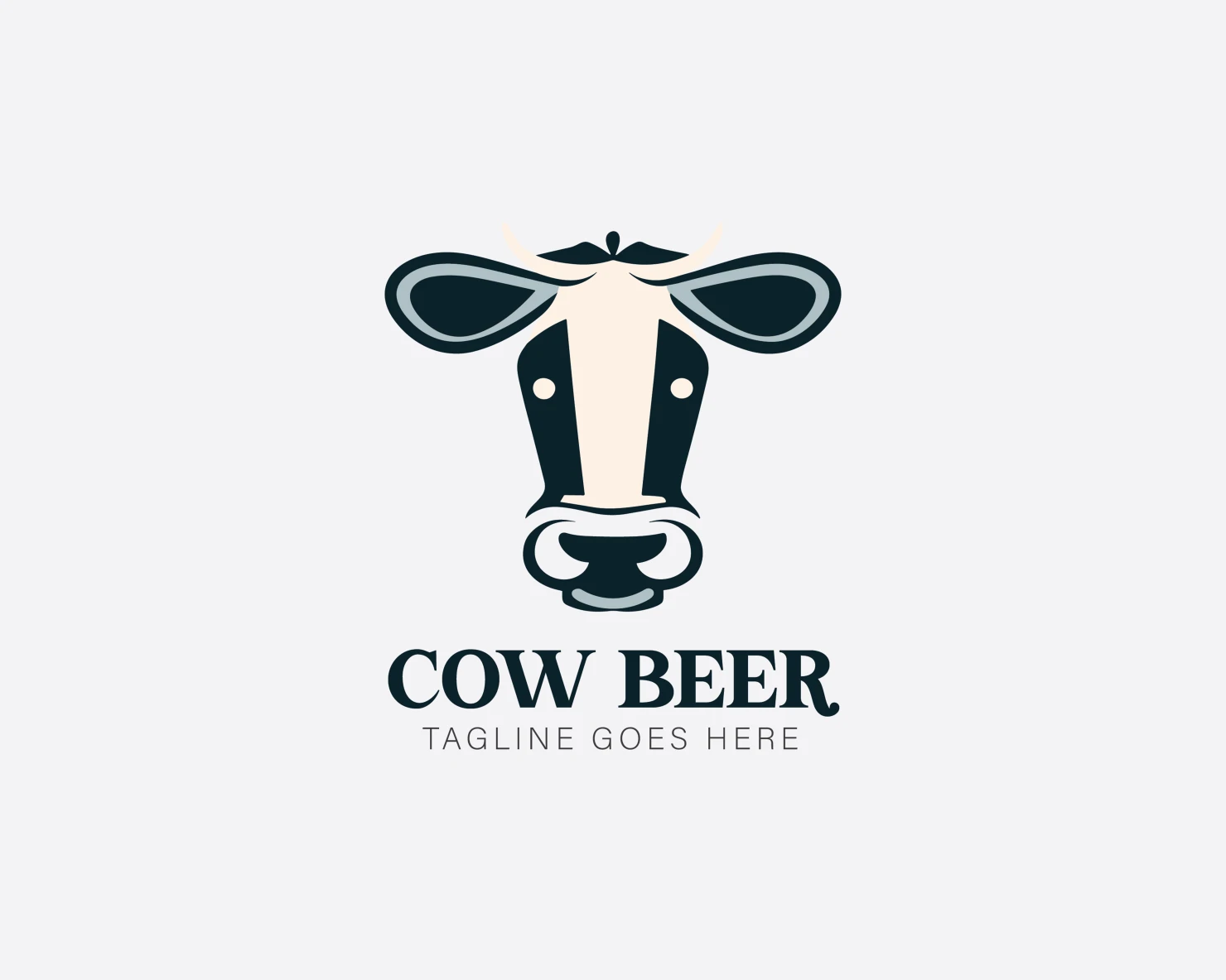 Cow customizable logo set design #37203