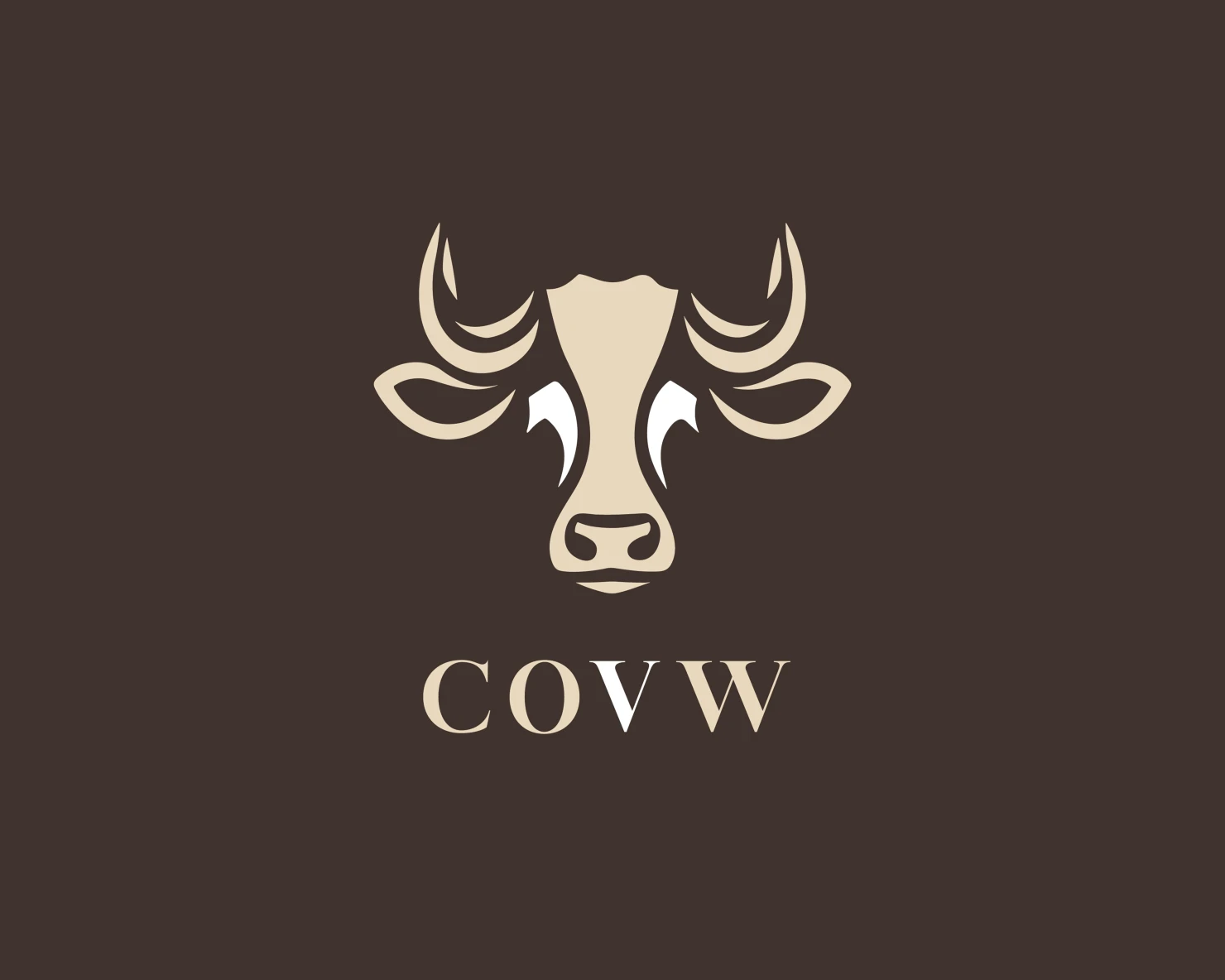 Cow customizable logo set design #37206