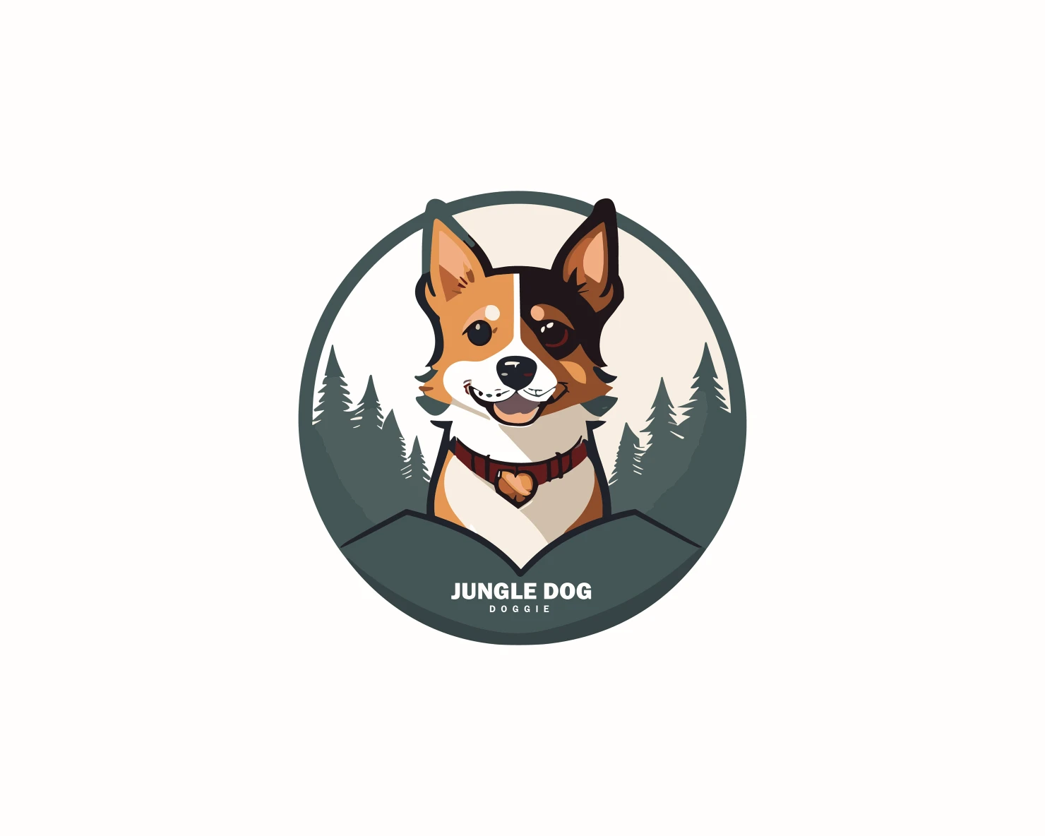 Jungle Dog customizable logo set design #37229