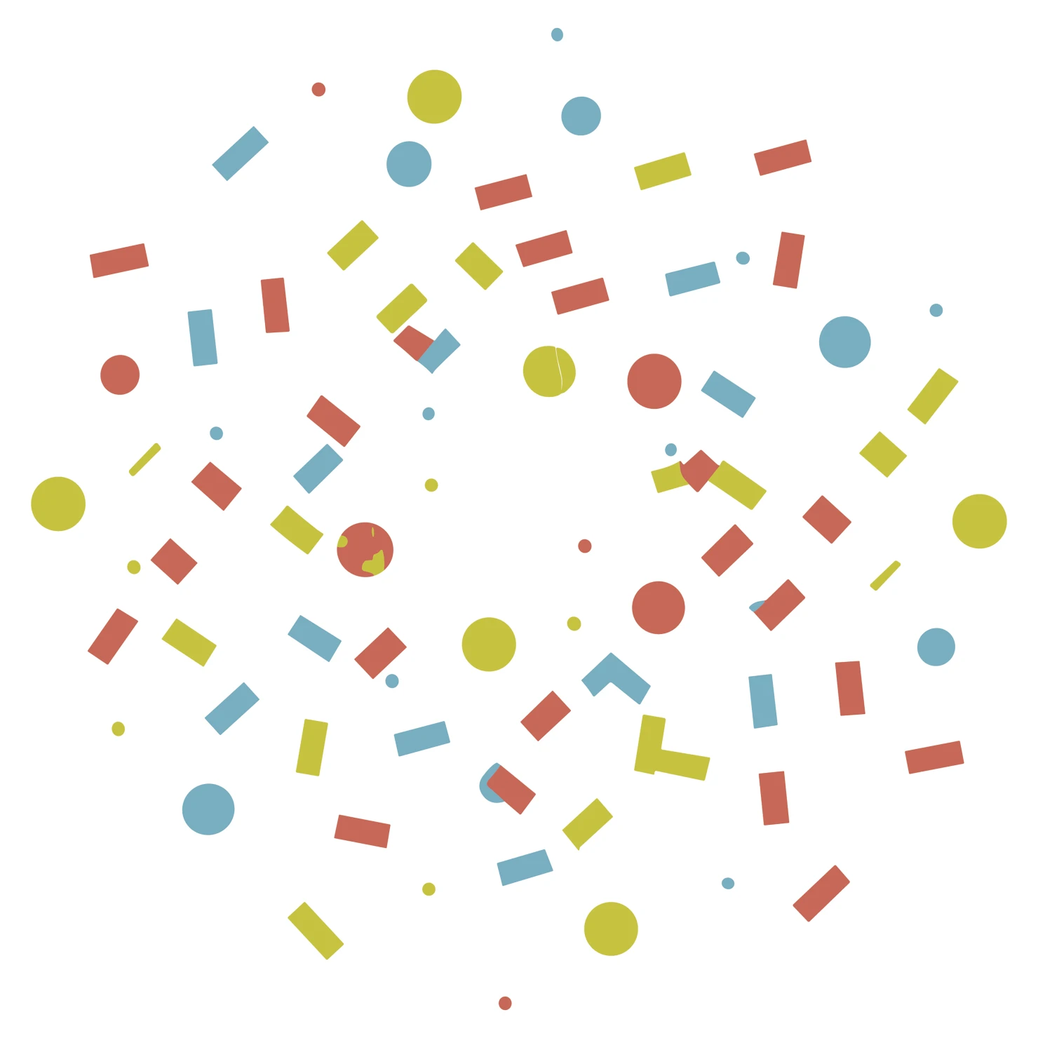 Confetti customizable clip art set design #37265