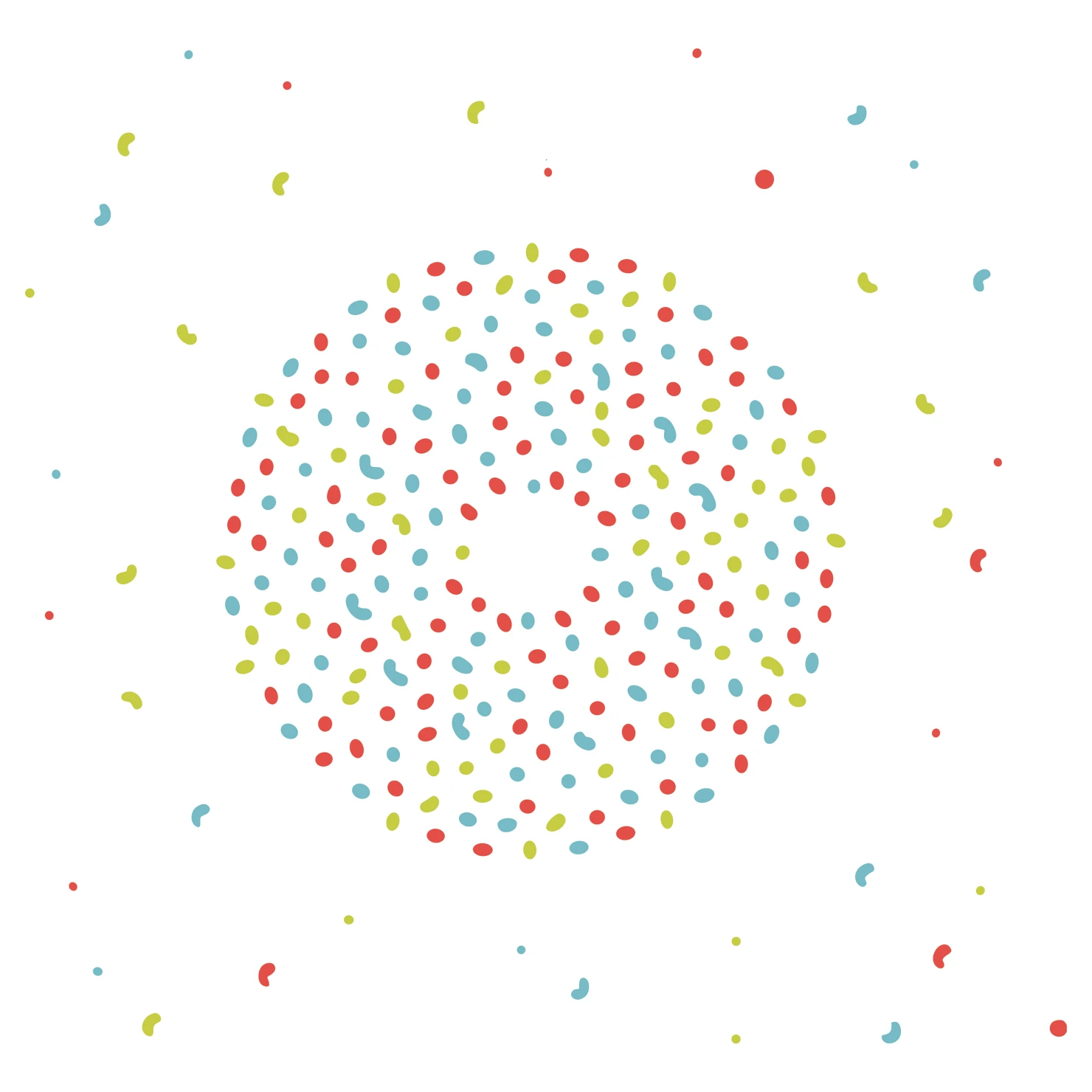 Confetti customizable clip art set design #37267